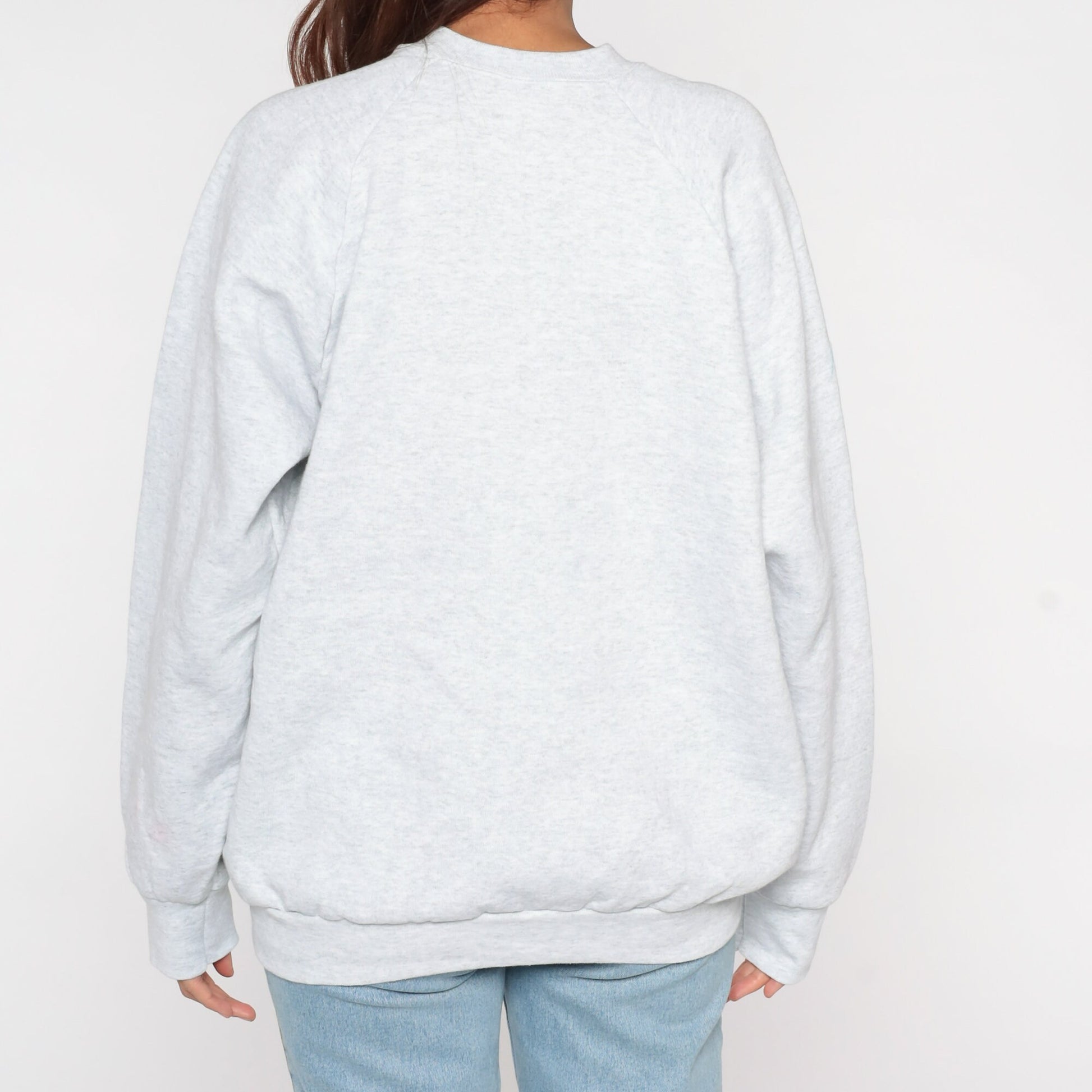 90s Chariton Iowa Courthouse Raglan Sweatshirt Grey Graphic Extra Large XXL