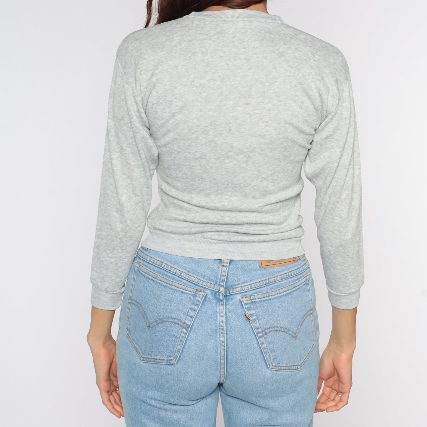 80s Football Touchdown #29 Sweatshirt Grey Graphic Pullover XXS