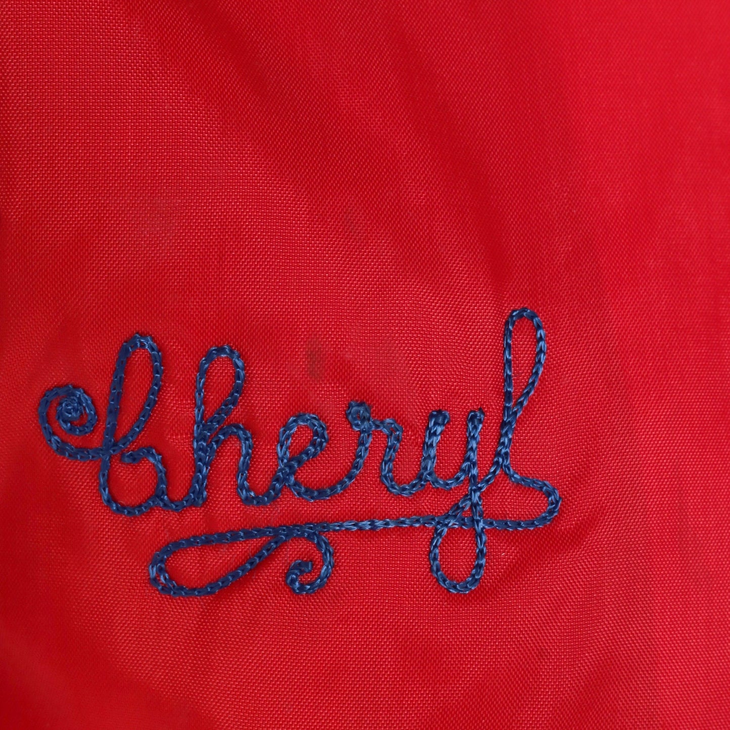 80s Red Bomber Jacket Cheryl American Realty Embroidered Snap Front Extra Small XS