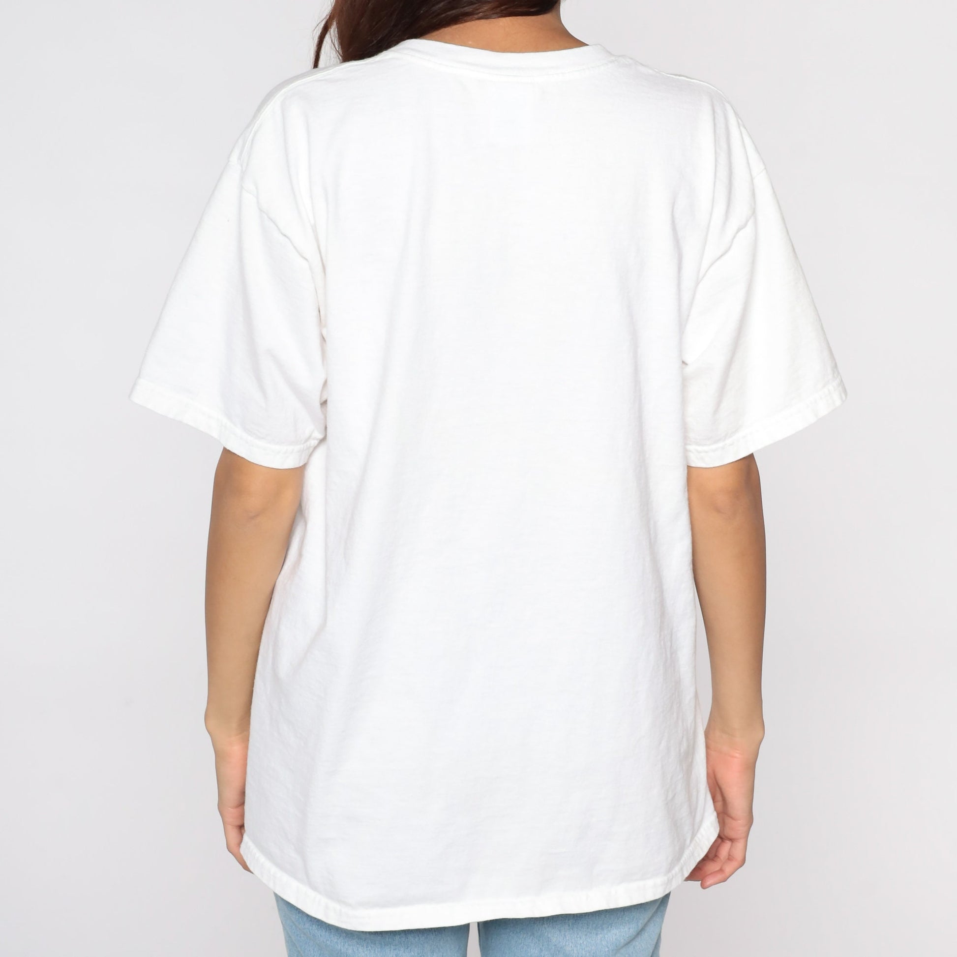 90s Grand Canyon North Rim Angels Window Embroidered T-Shirt White Large