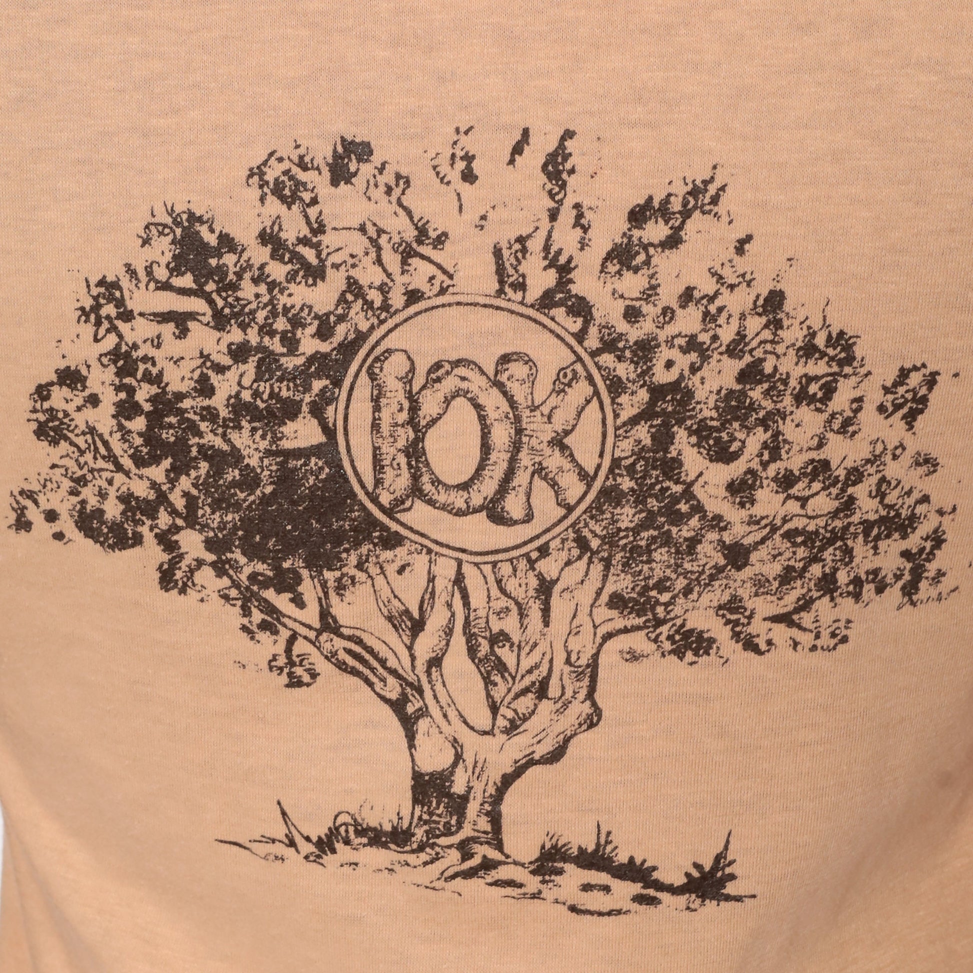 80s Brentwood 10K Run 1980 Graphic Tee Single Stitch Tan Brown Extra Small
