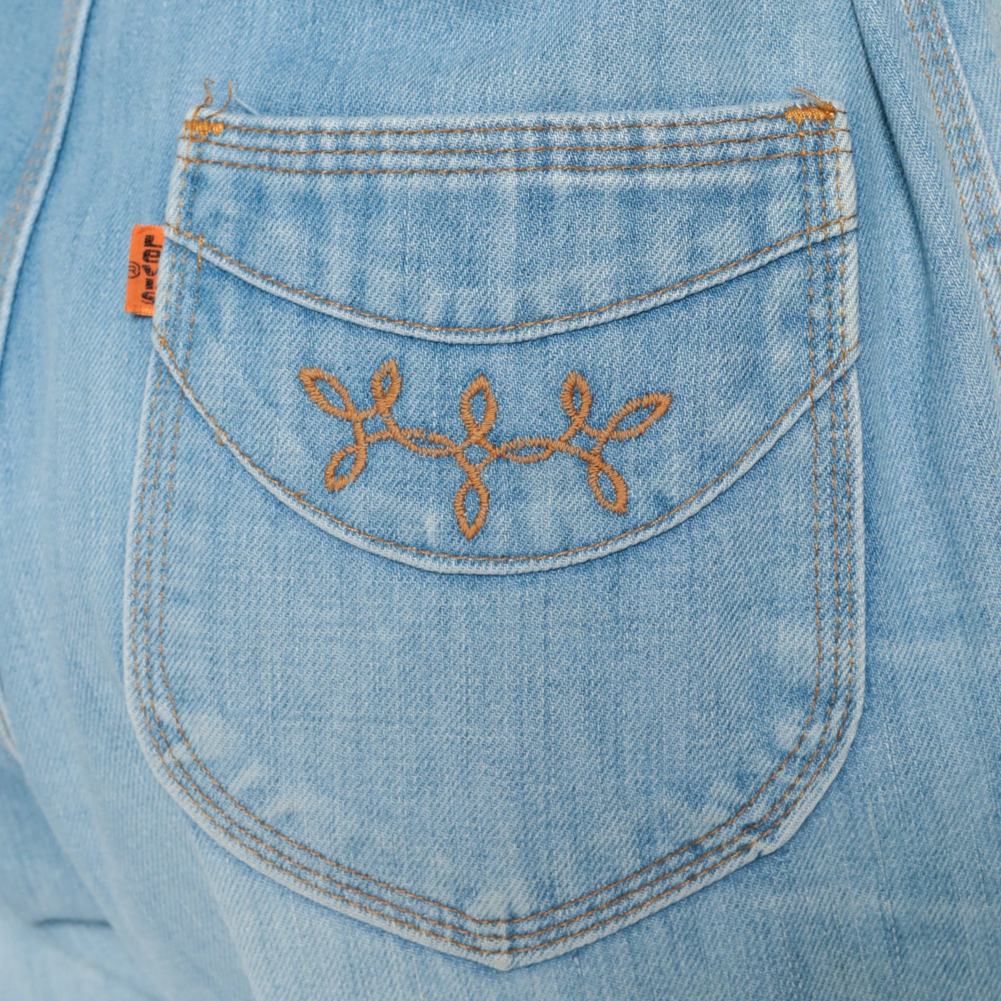 70s Levis Bell Bottom Jeans High Waist Blue Denim Flared 32