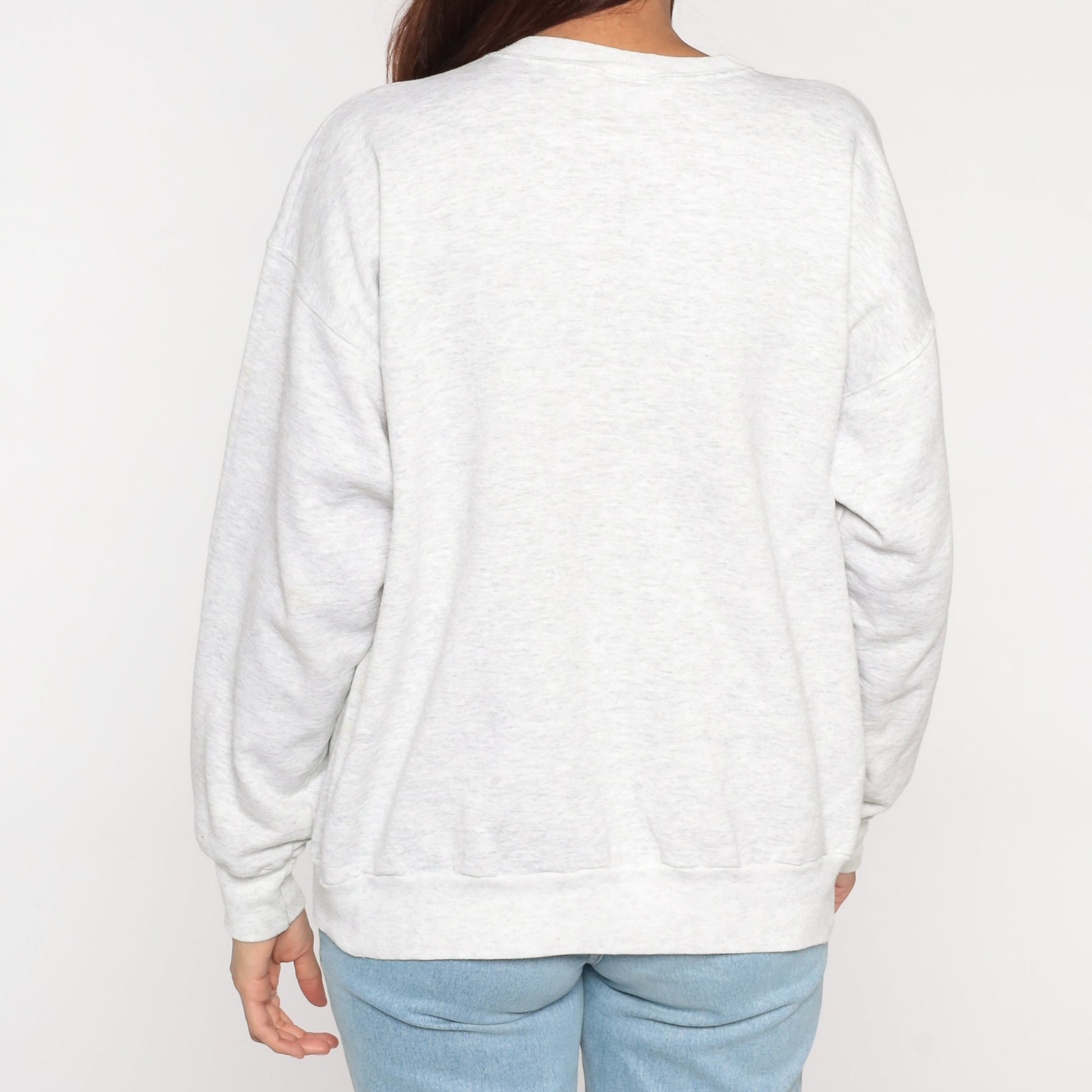 90s Rushville Indiana Sweatshirt Grey Graphic Crewneck There's No Place Like Home Medium M