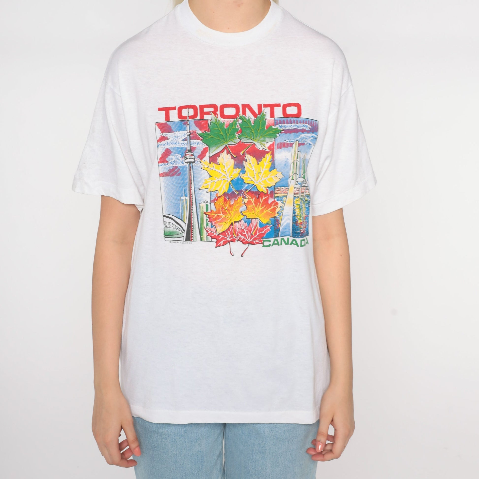 90s Toronto CN Tower Nathan Phillips Square Graphic T-Shirt Medium