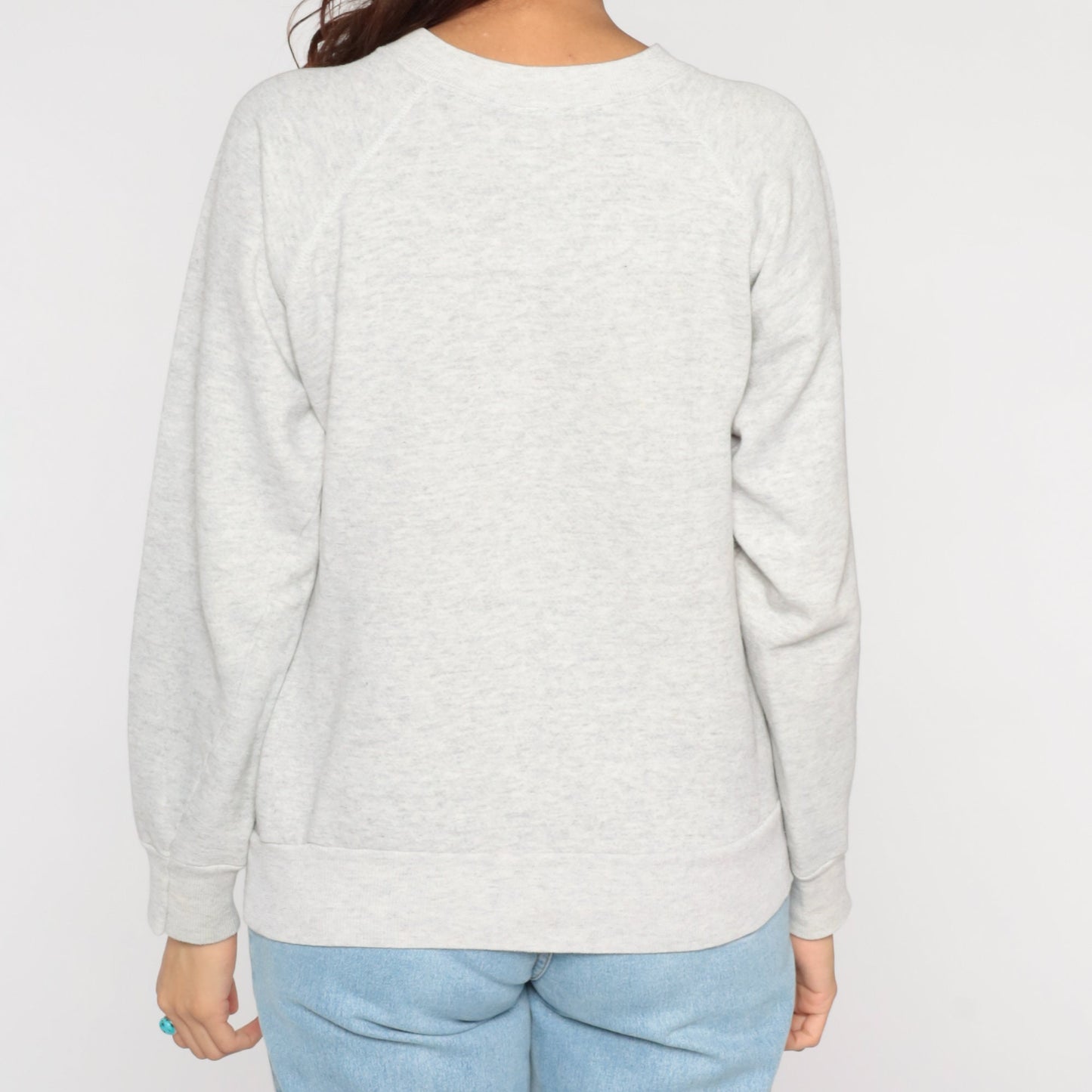 80s U Kinney University Graphic Sweatshirt Heather Grey Crewneck Medium