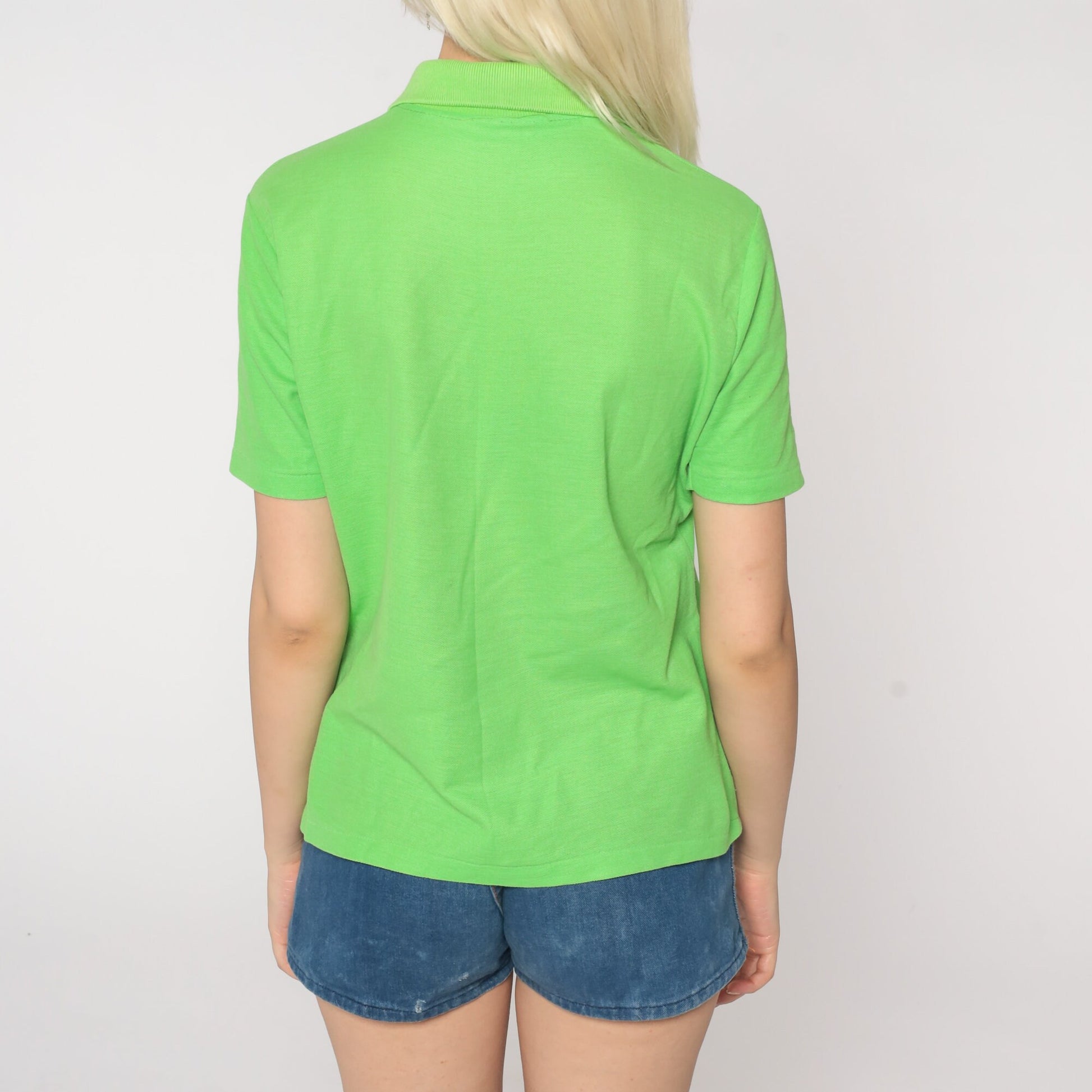 80s Lacoste Brooks Brothers Lime Green Polo Shirt Crocodile Medium