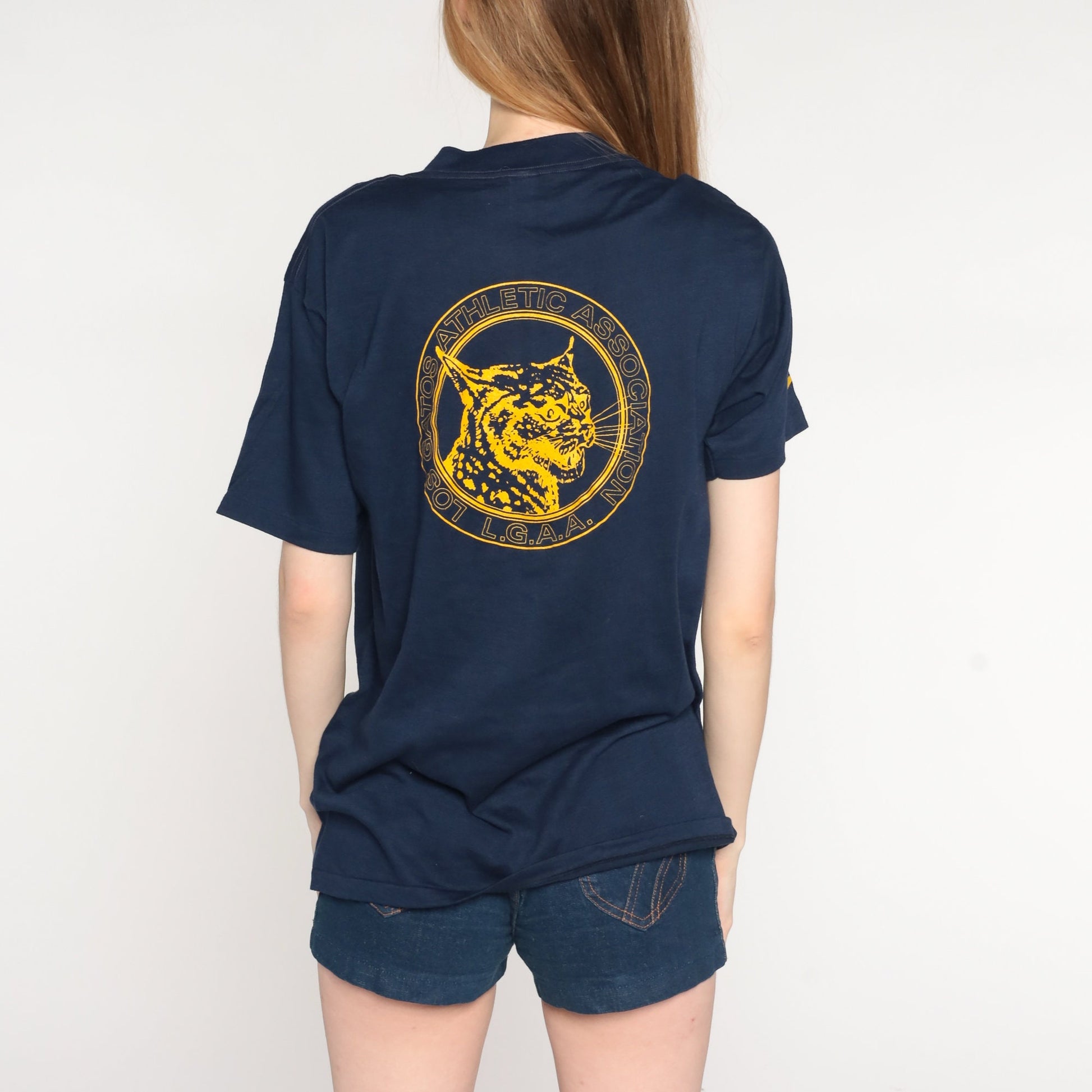 1981 National Track and Field Championships Tee Navy Graphic Medium