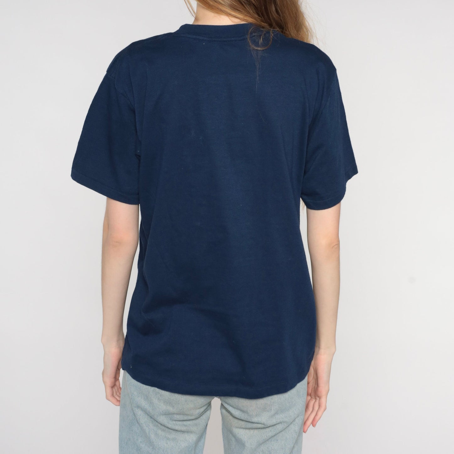80s Belgian Rain Festival Participant Graphic Tee Navy Single Stitch Large