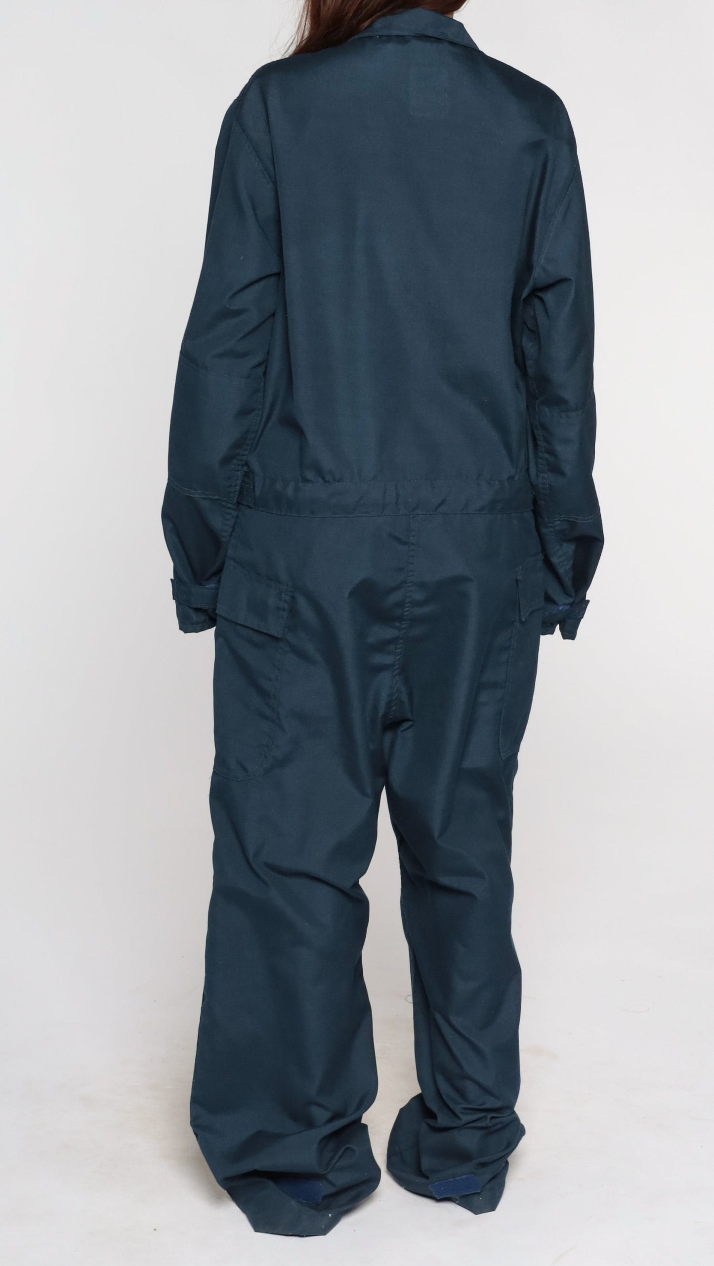 Vintage Navy Aramid Coveralls Long Sleeve Workwear Jumpsuit Men's Extra Large XL