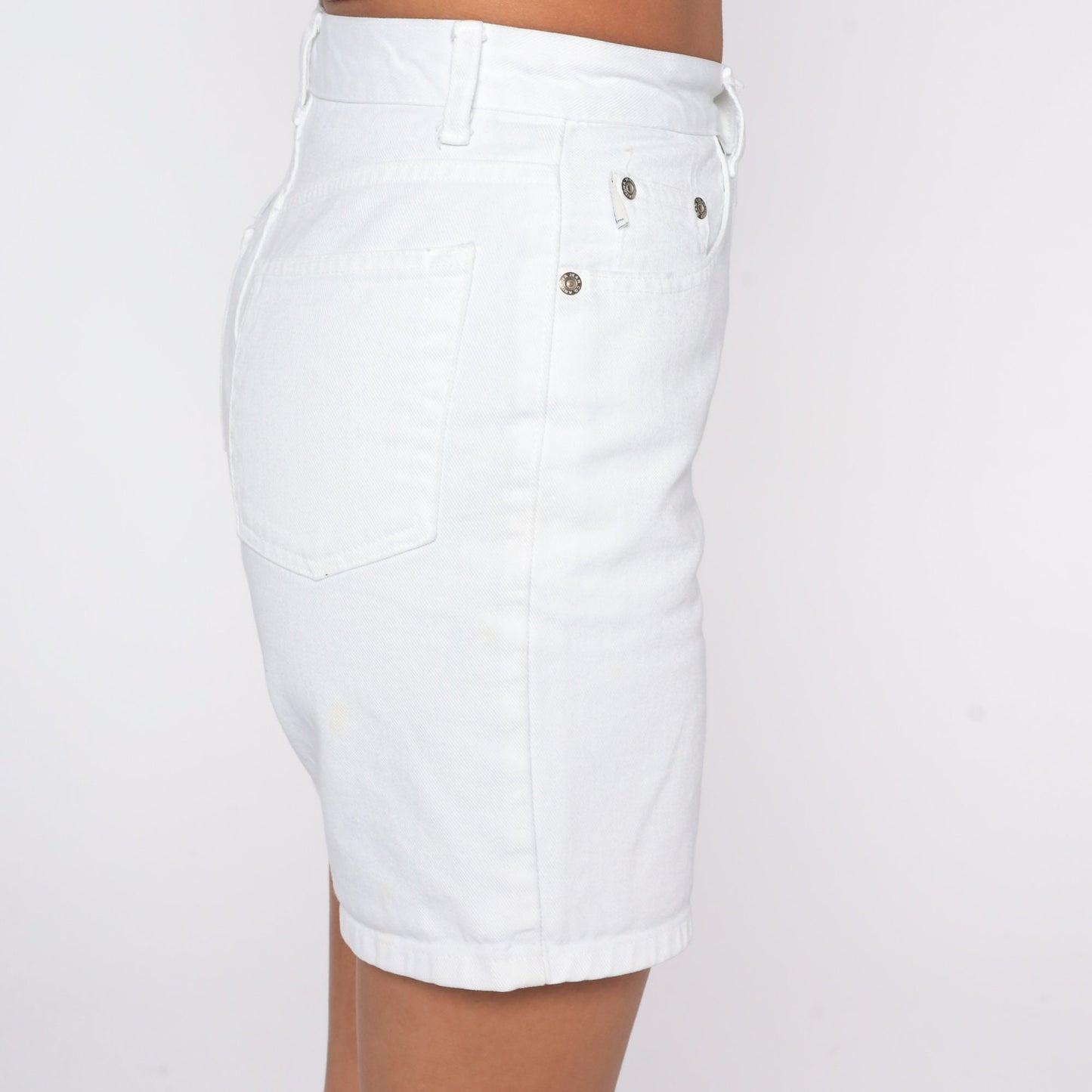 Y2K White Denim Shorts High Waisted Arizona Jeans Co Extra Small