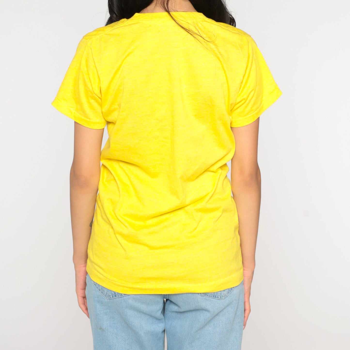 80s Amfac Mechanical Supply Co Yellow Graphic T-Shirt Single Stitch Medium