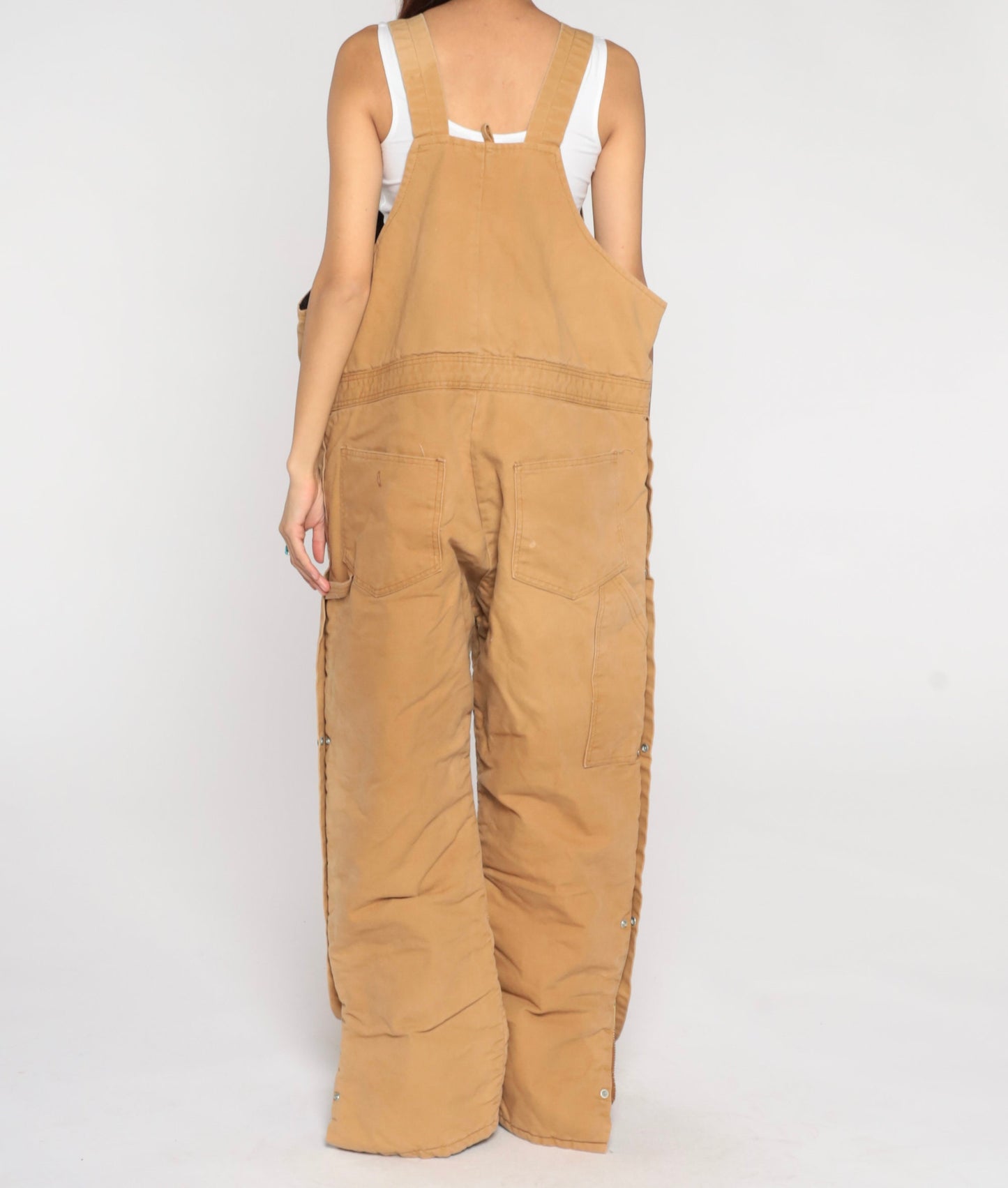 90s Polar King Tan Insulated Coveralls Workwear Jumpsuit Men's Large 44