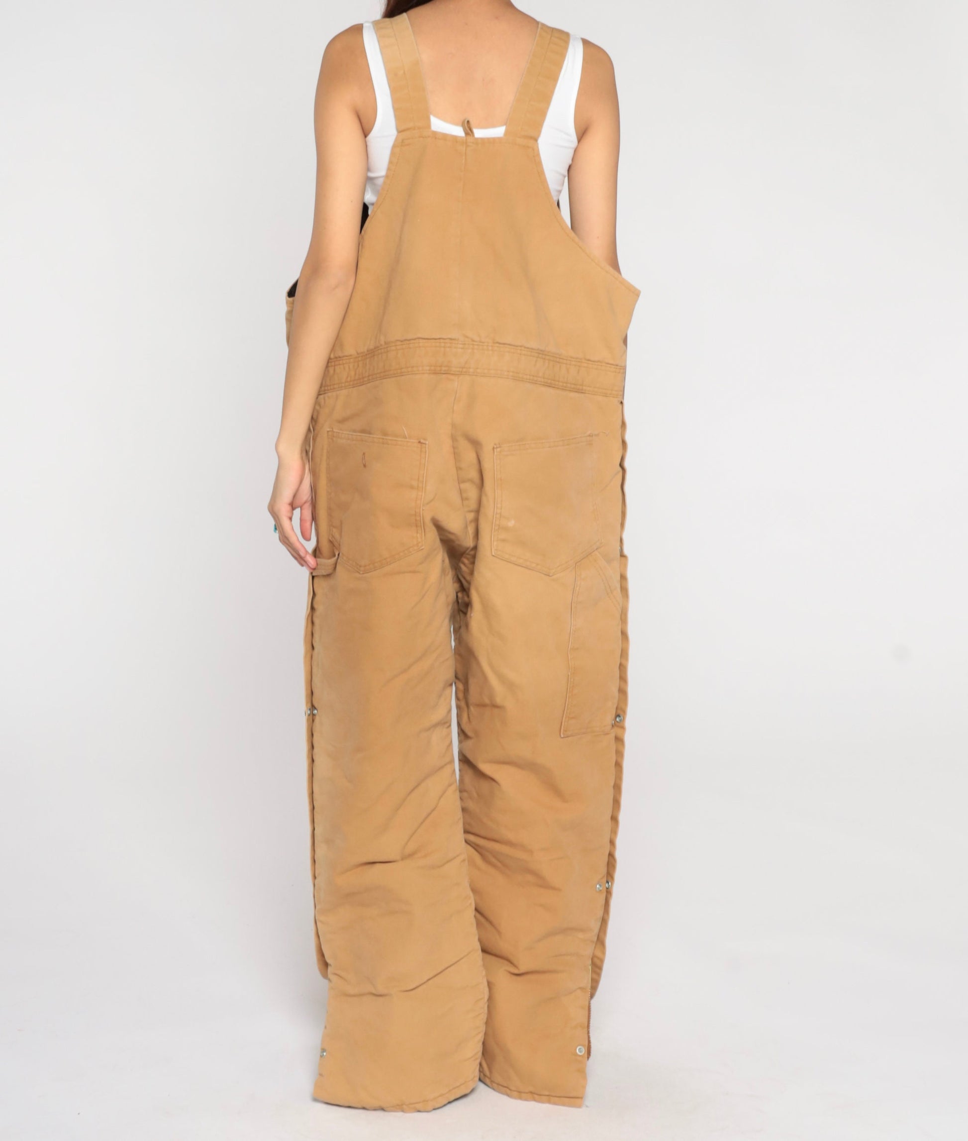90s Polar King Tan Insulated Coveralls Workwear Jumpsuit Men's Large 44