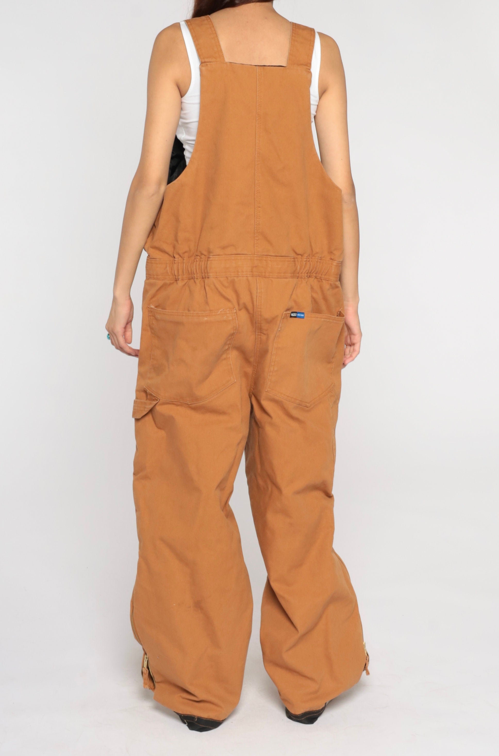 00s Walls Insulated Brown Bib Overalls Workwear Extra Large XL