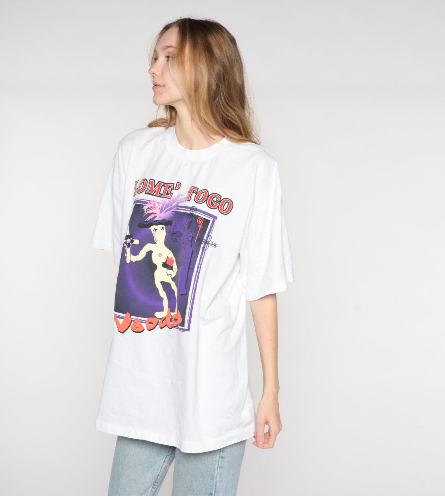 90s Lome Togo Voodoo Market Graphic T-Shirt Princess Cruises Cotton Extra Large XL