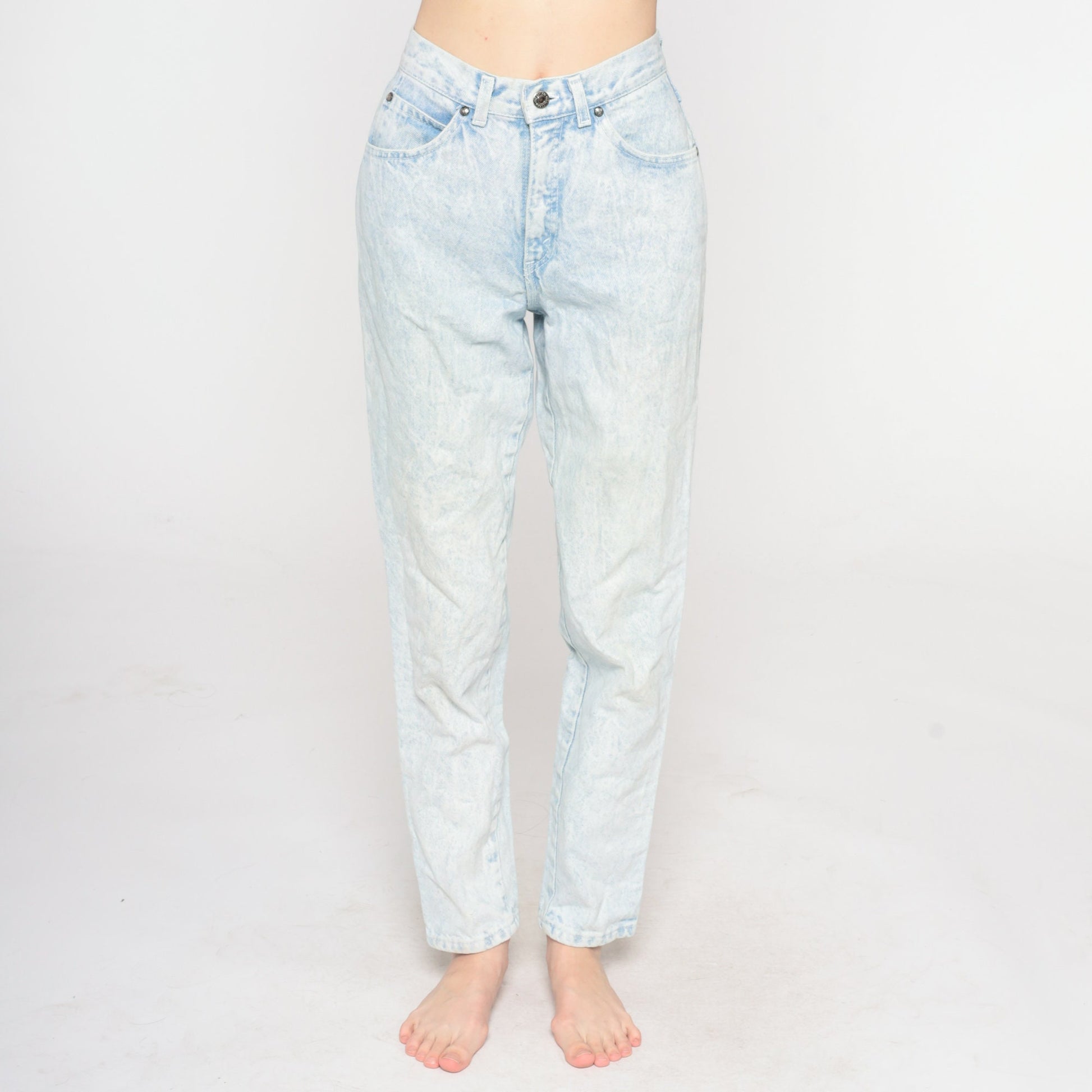 Levi's 900 Acid Wash High-Waisted Tapered Jeans 90s Denim Extra Small