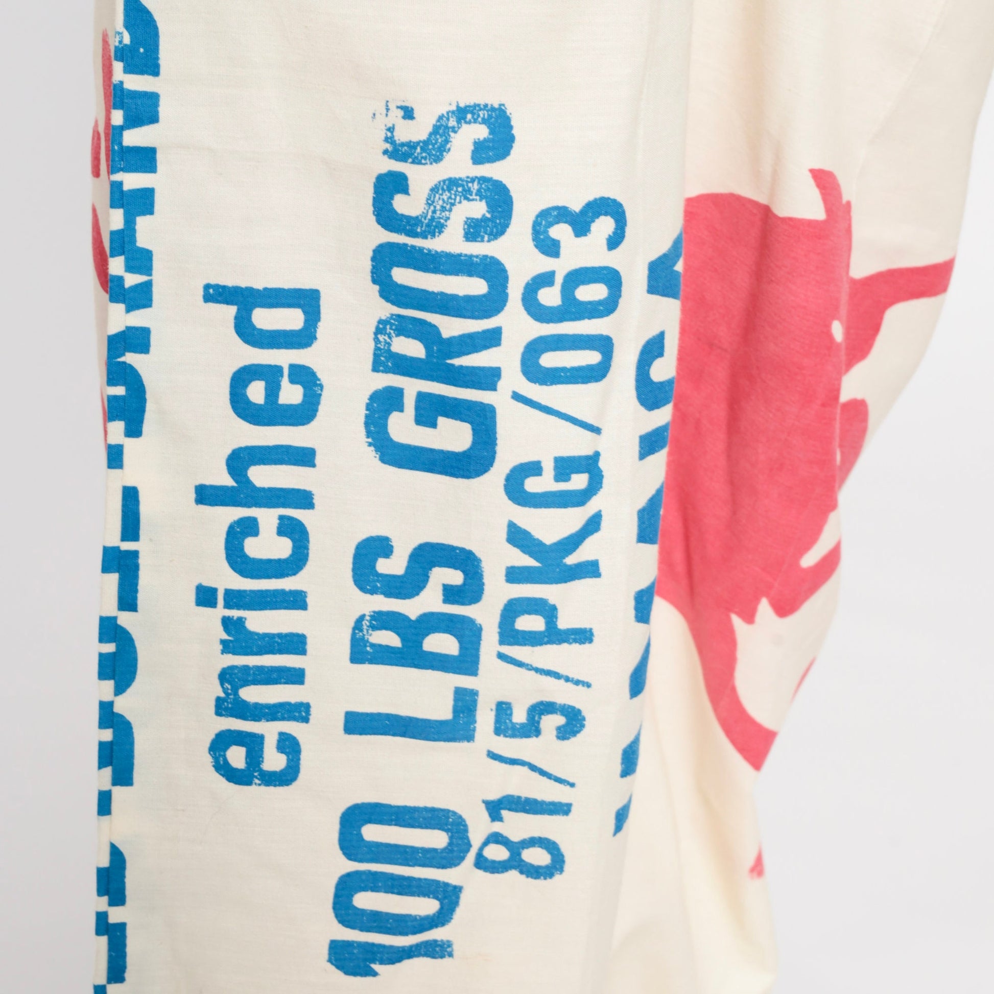 70s Jamaica Kingston Flour Mill Drawstring Pants Bull Print Medium Large