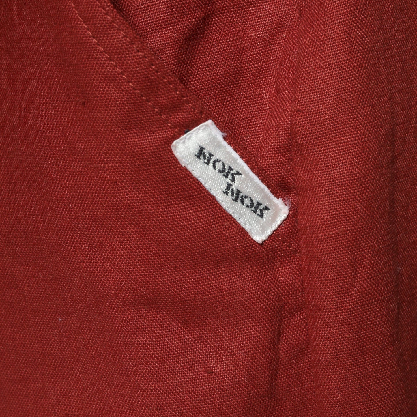 80s Rust Button-Up Sheath Dress V-Neck Long Sleeve Midi Medium