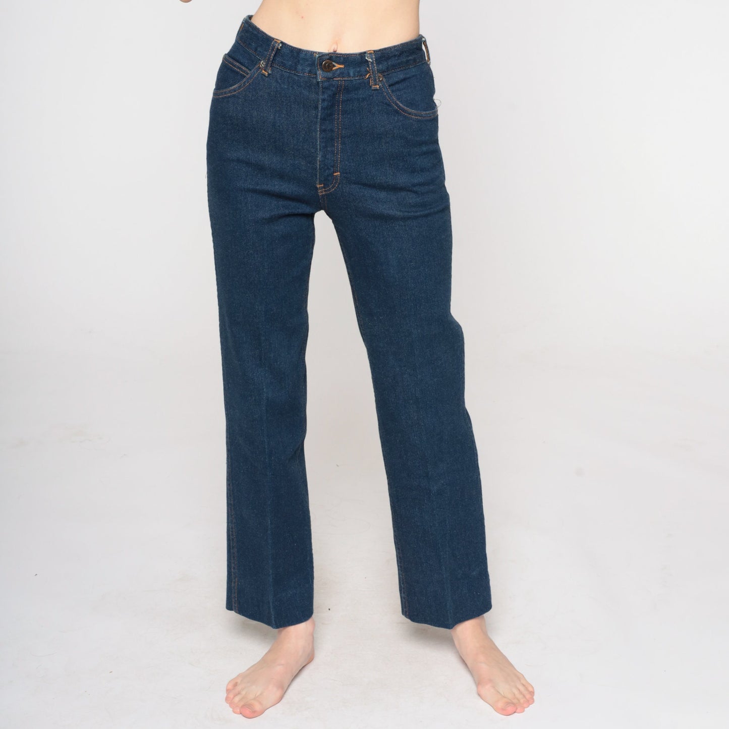 80s Charlotte Ford High Waist Straight Leg Jeans Dark Wash Denim Small 4