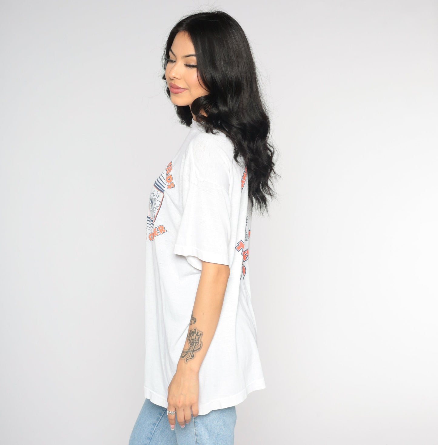 90s Twin Oak Fields Sports Tournament Champions Graphic Tee White Large