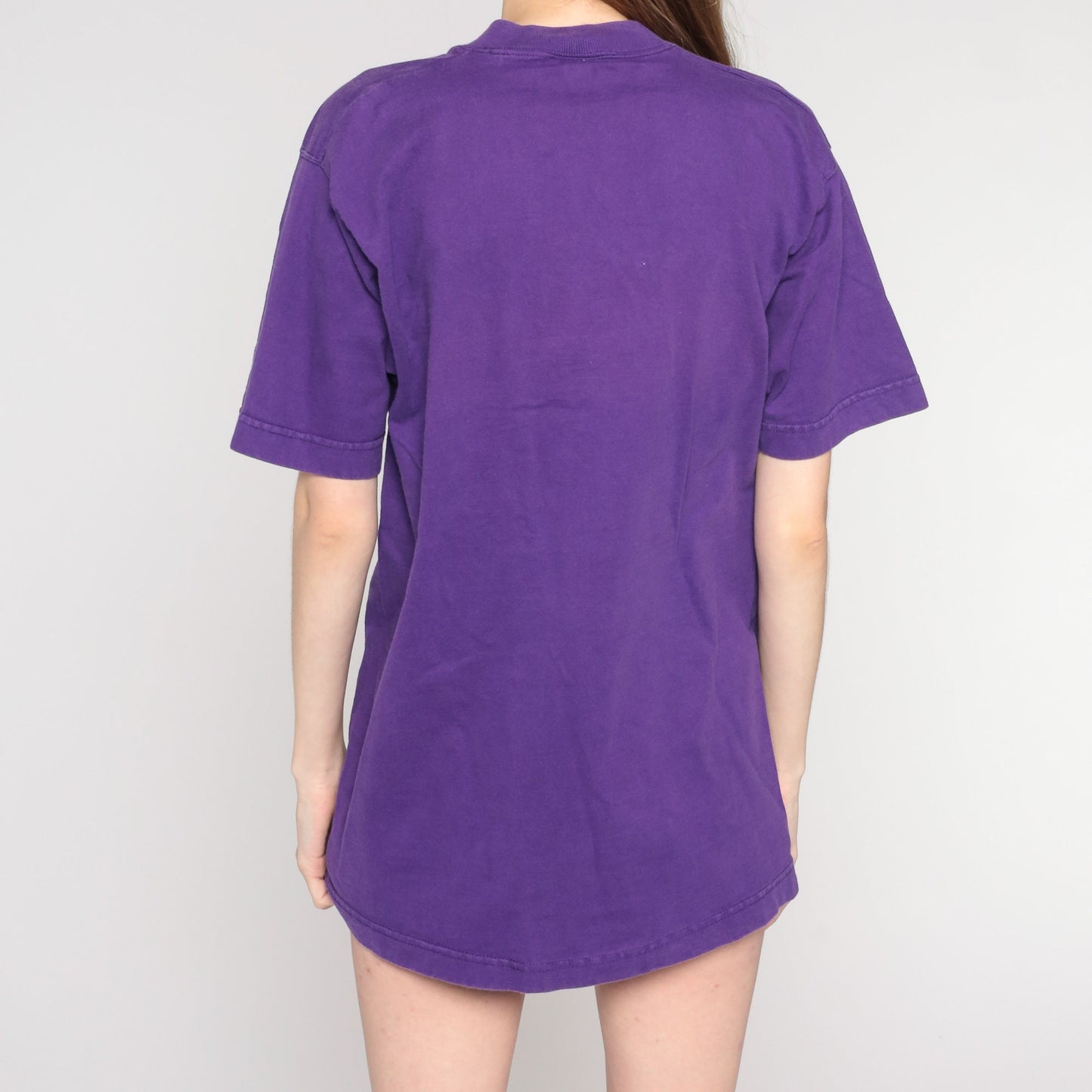 90s Wilson Purple Spellout Graphic T-Shirt Cotton Medium