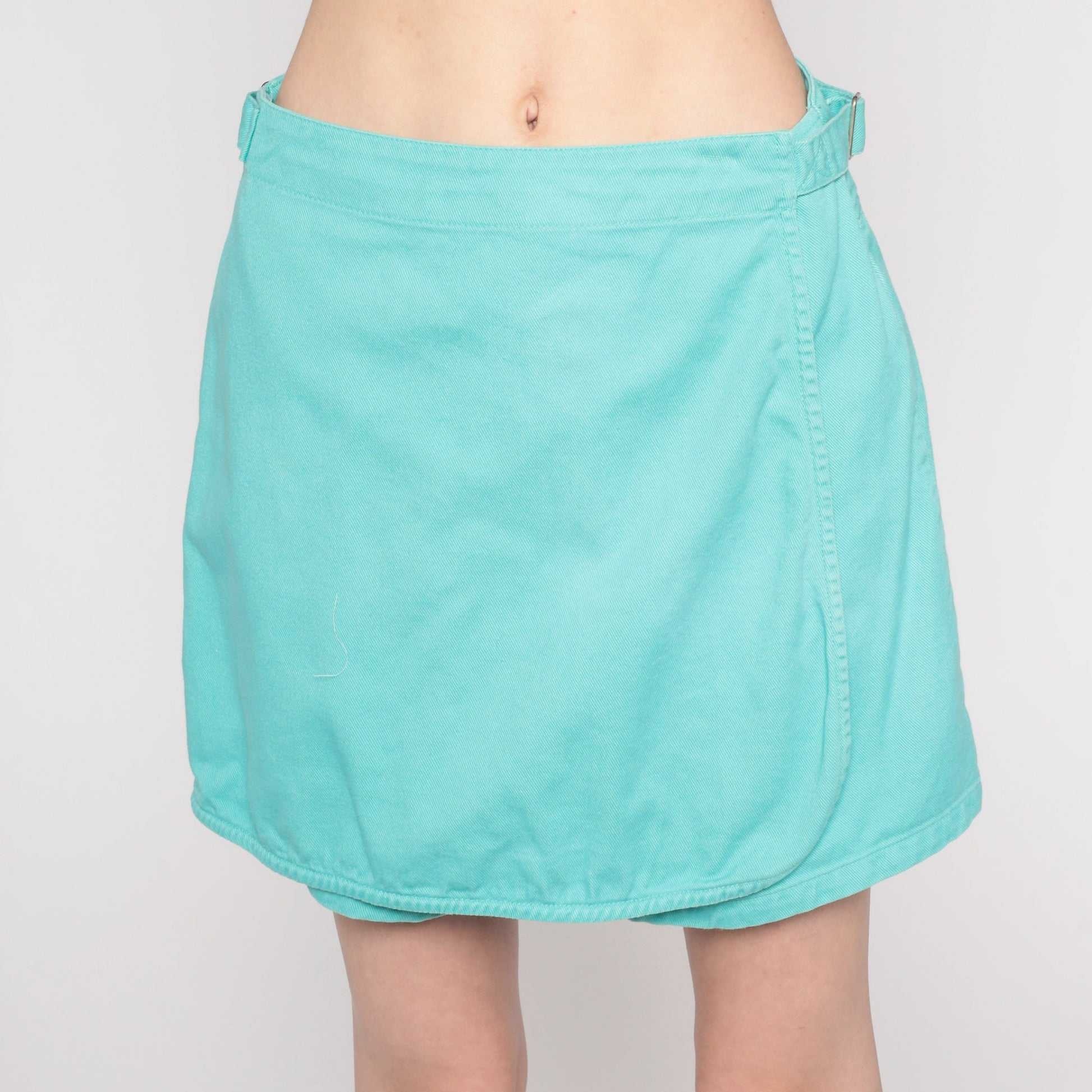 90s Sostanza Mint Green High-Waisted Mini Skort Small S