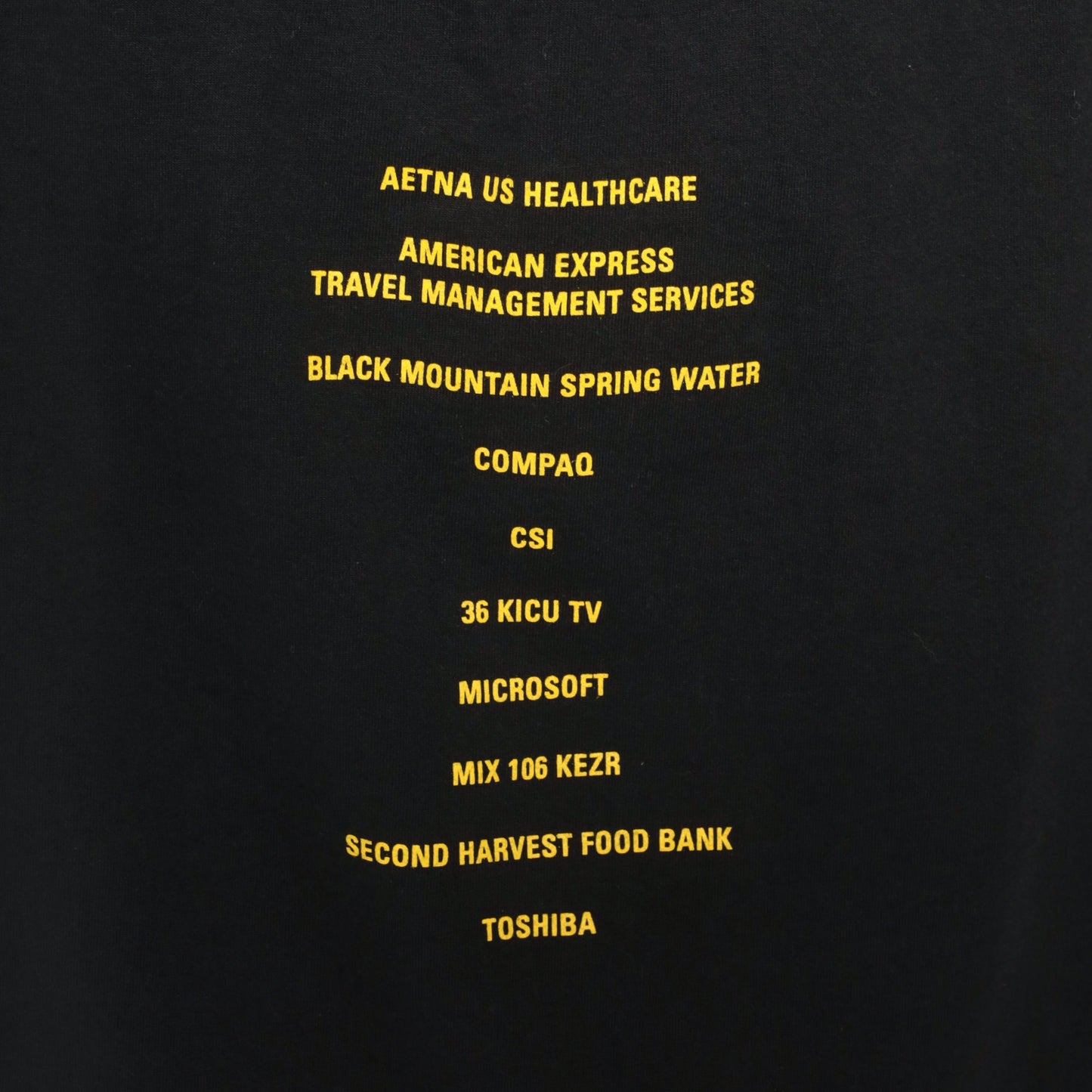 1998 Tandem Up and Running Race Graphic T-Shirt Black Men's Extra Large