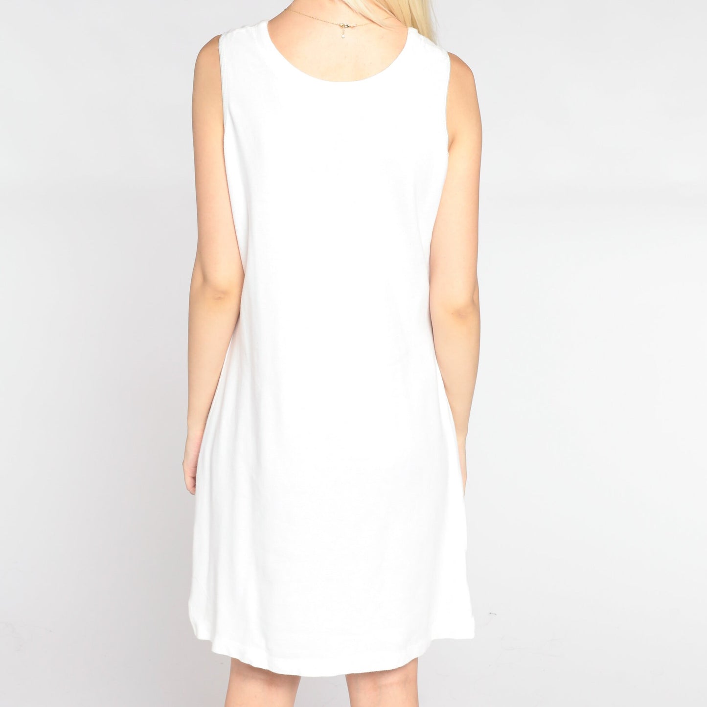Y2K Polo Jeans White Mini Tank Dress Ralph Lauren Medium M