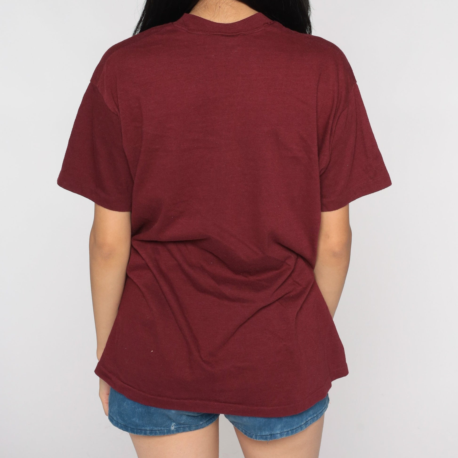 1984 Riverbank Wine & Cheese Exposition Graphic T-Shirt Burgundy Large