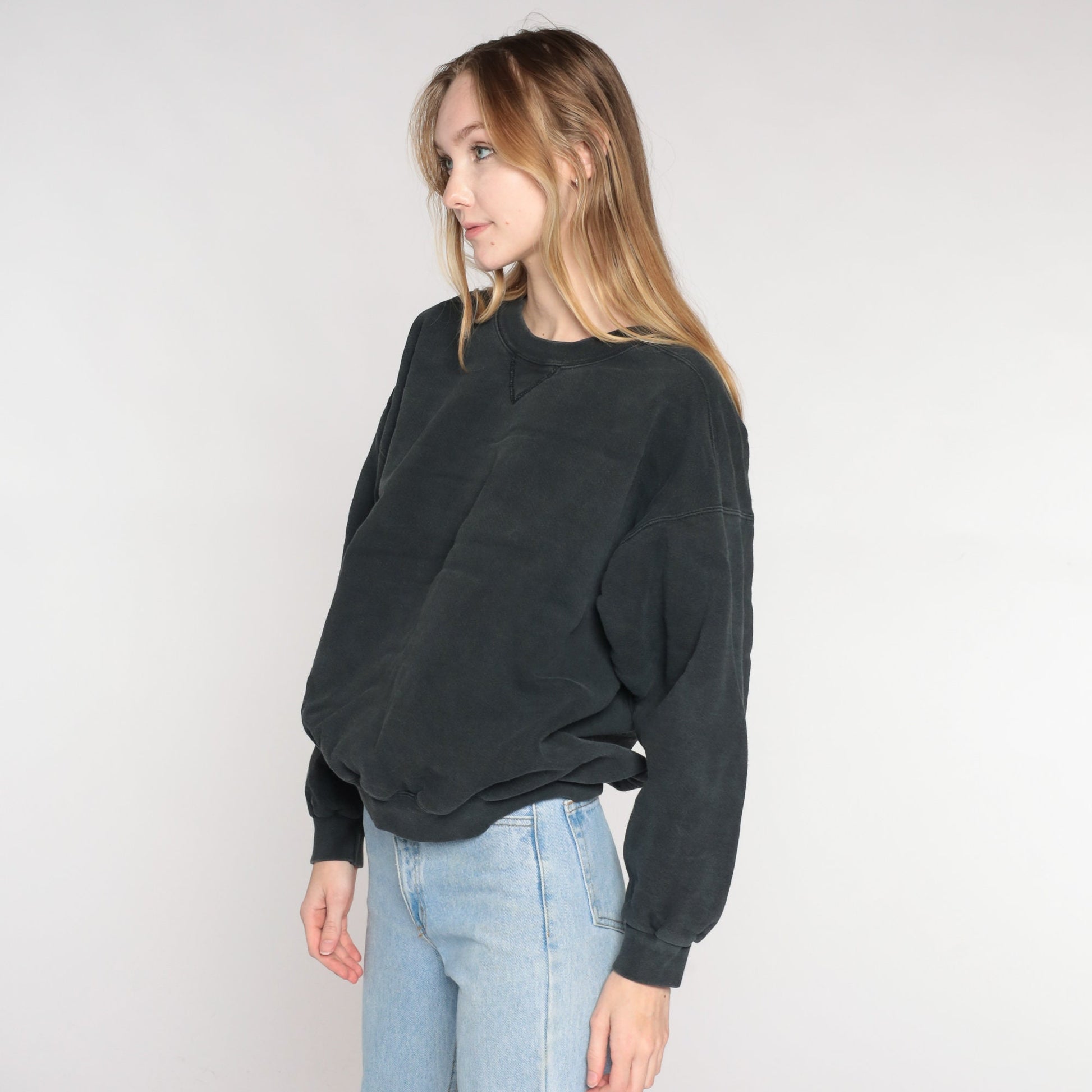 Y2K Counter Culture Black Graphic Sweatshirt Crewneck Medium M