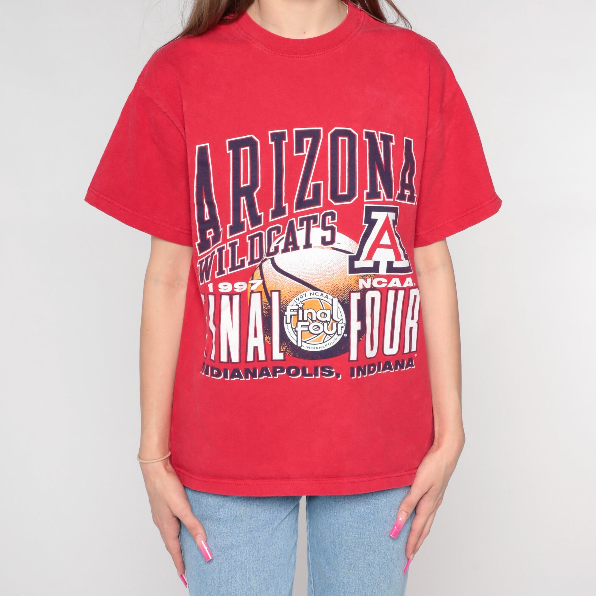 1997 Arizona Wildcats Final Four Championship T-Shirt Vintage 90s NCAA Basketball Medium
