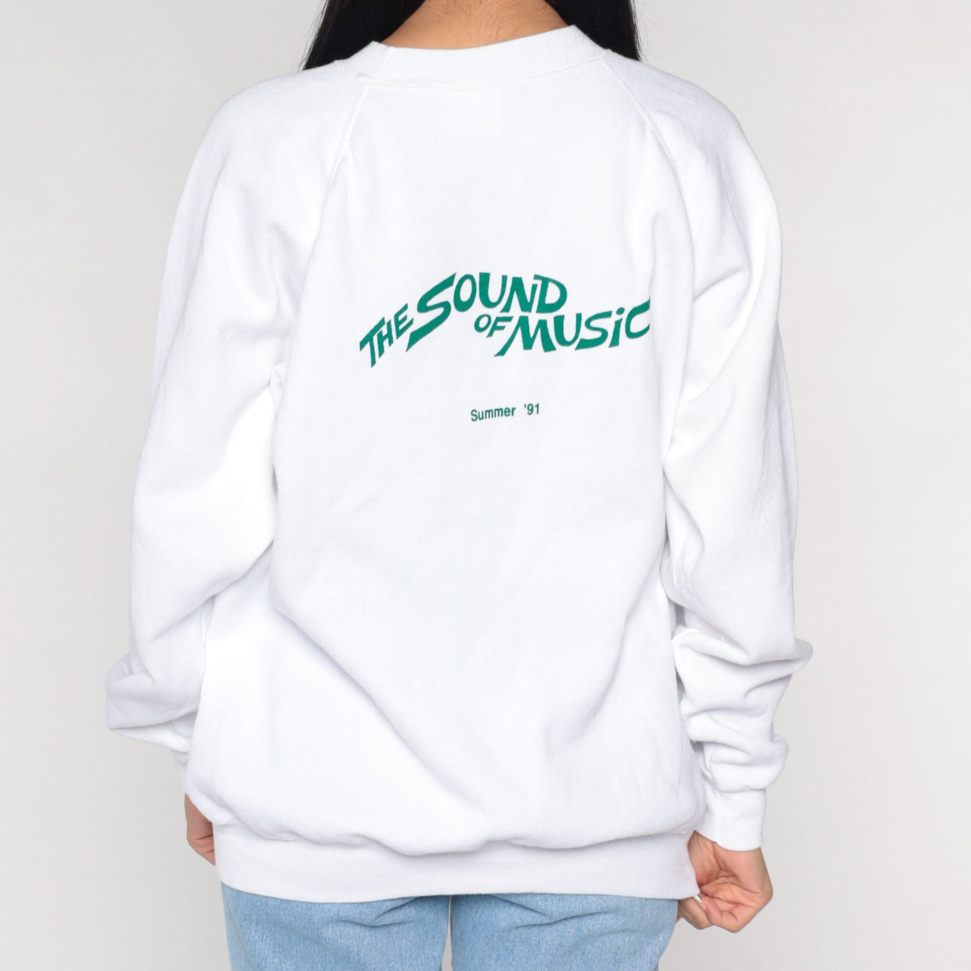 90s Christian Community Theater Sound of Music Sweatshirt White Raglan XL