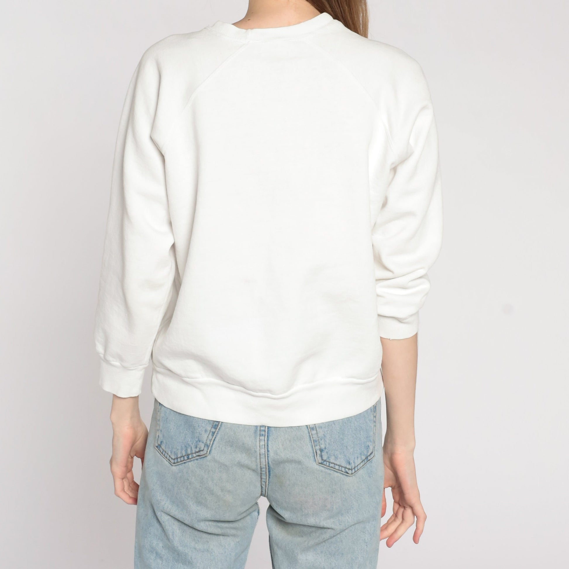 90s Donington Park Motorcycle Racing Sweatshirt White Graphic Crewneck Medium