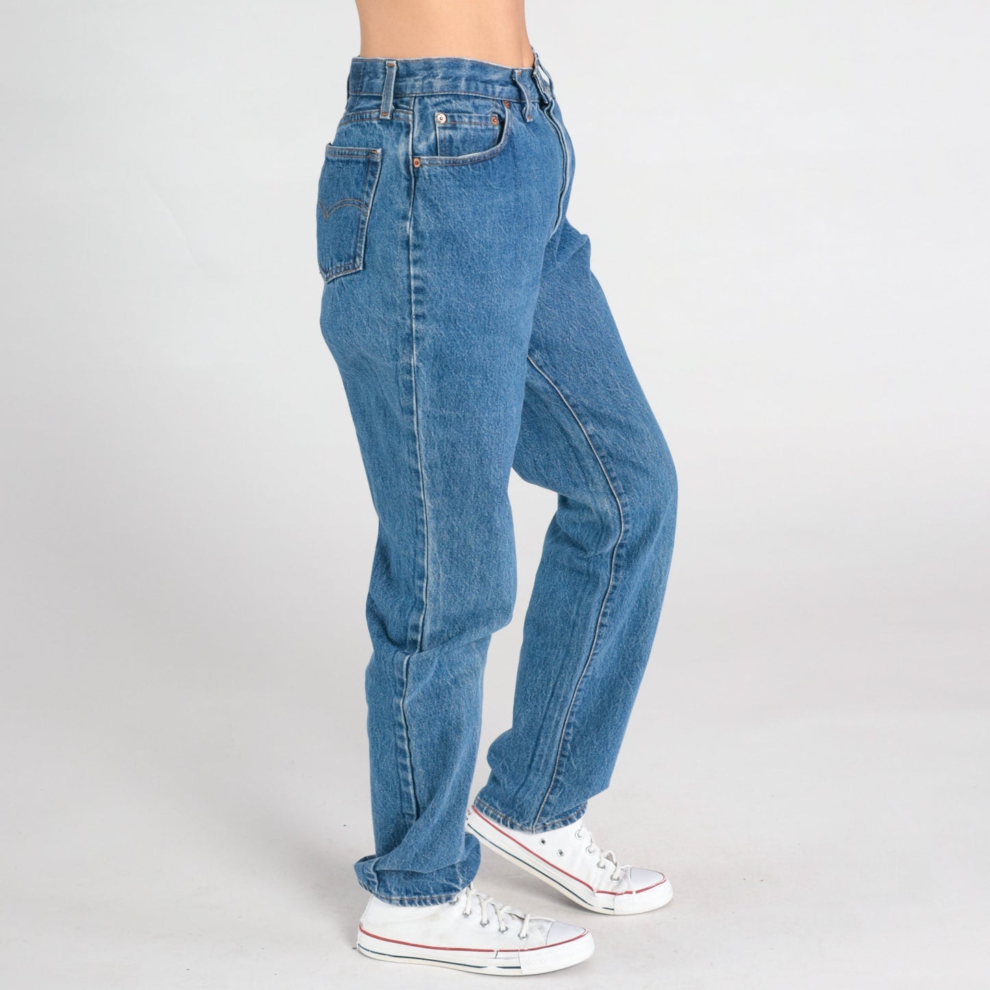 90s Levi's High Rise Relaxed Fit Jeans Blue Denim Small 28