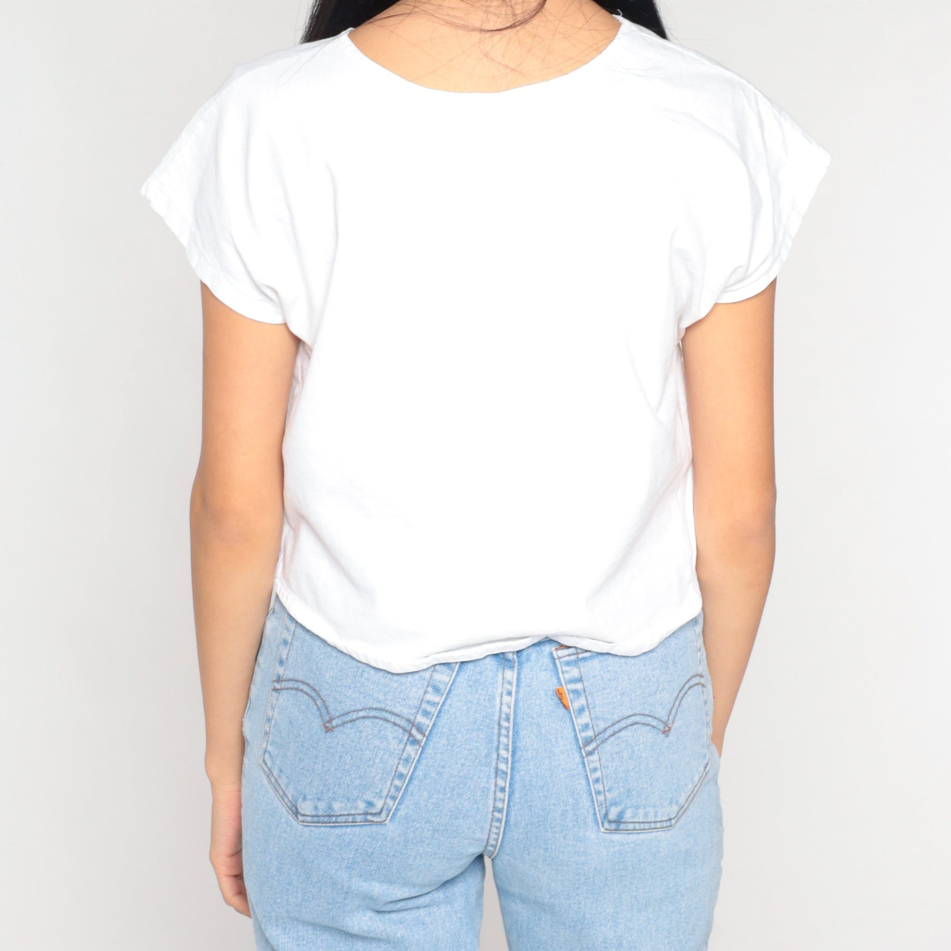 90s Balle de Match French Tennis Crop Top Cap Sleeve Graphic Tee Small