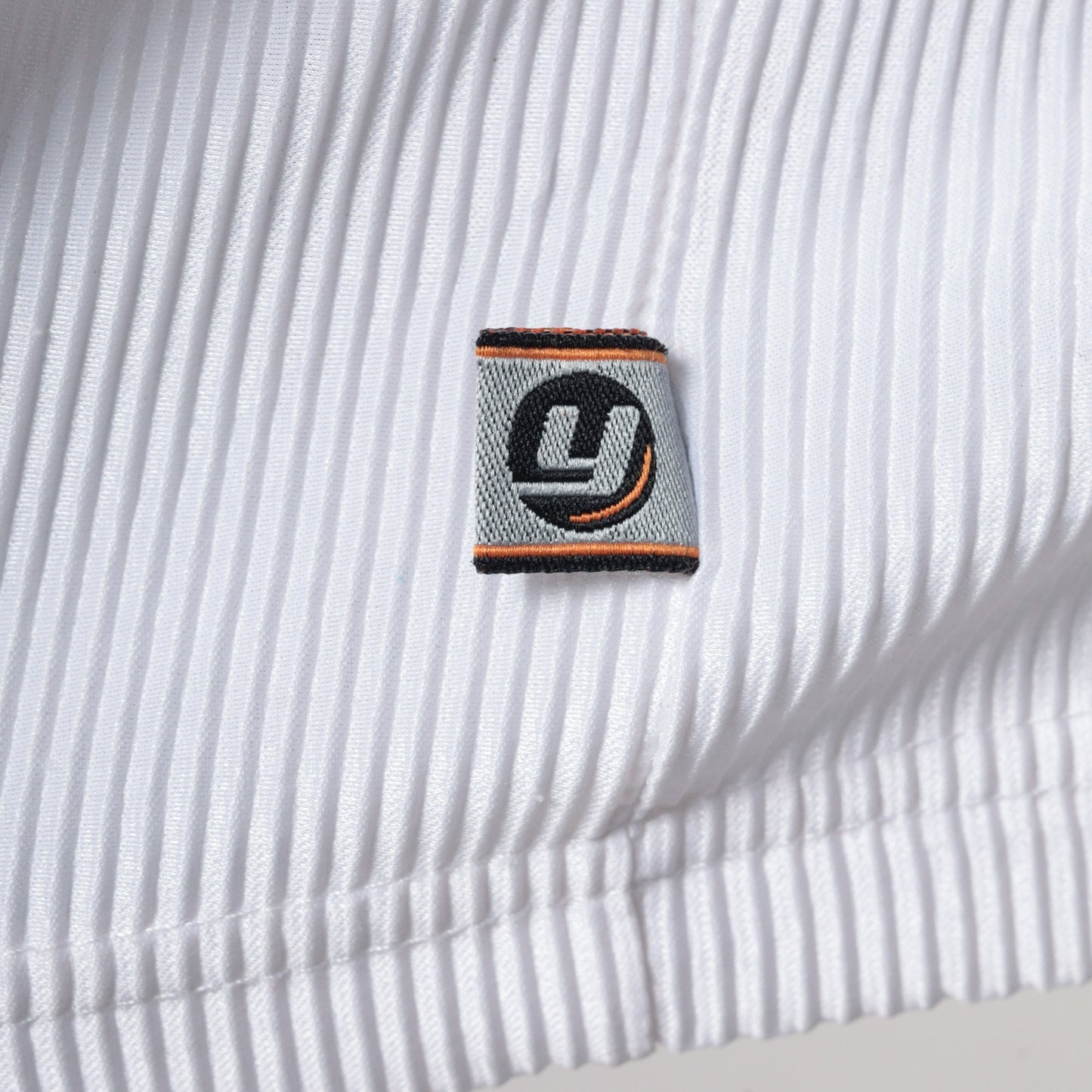 Y2K White Ribbed Button-Up Shirt Short Sleeve Collared Top Extra Large XL