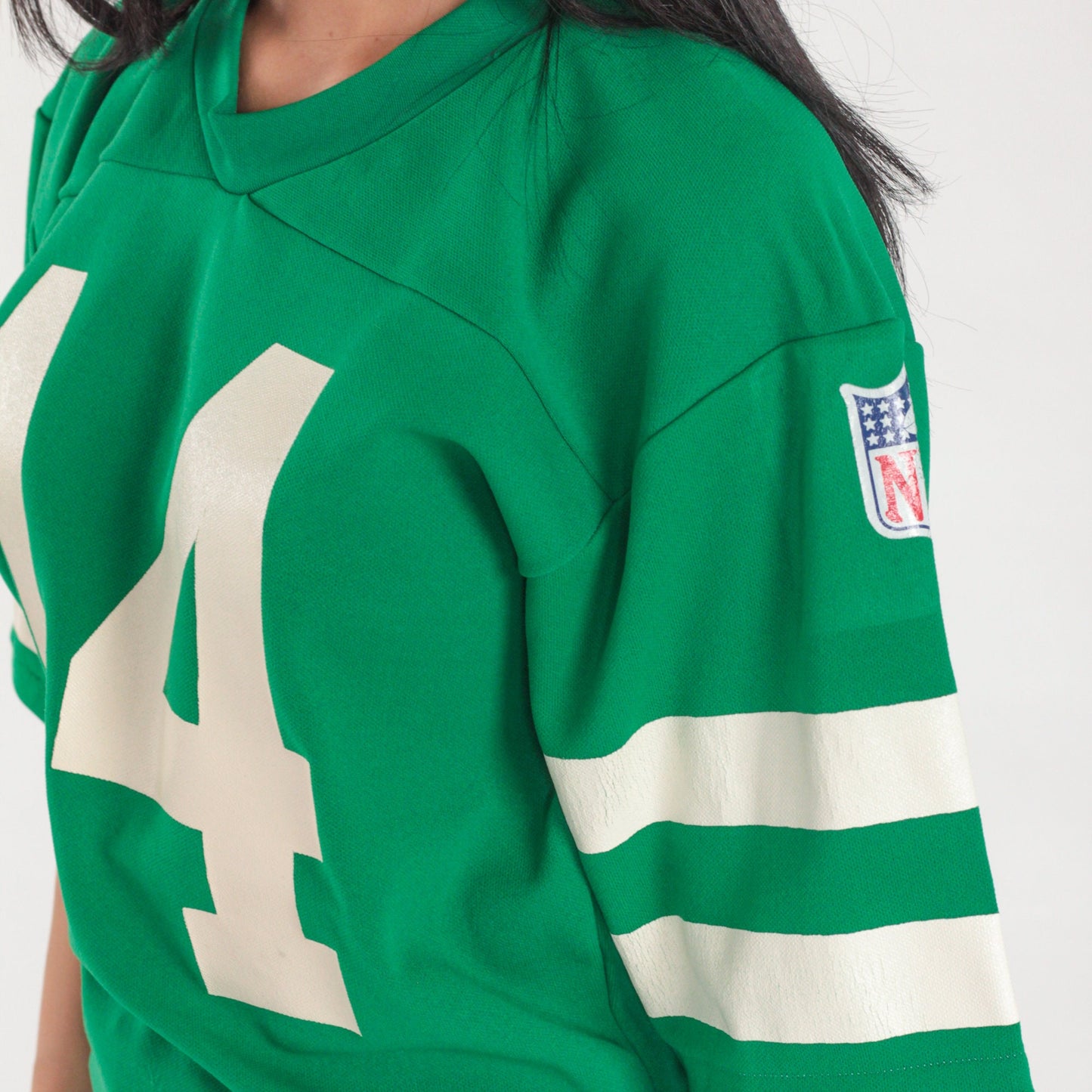 80s Rawlings Football Shirt Number 14 Green NFL Graphic Tee Small