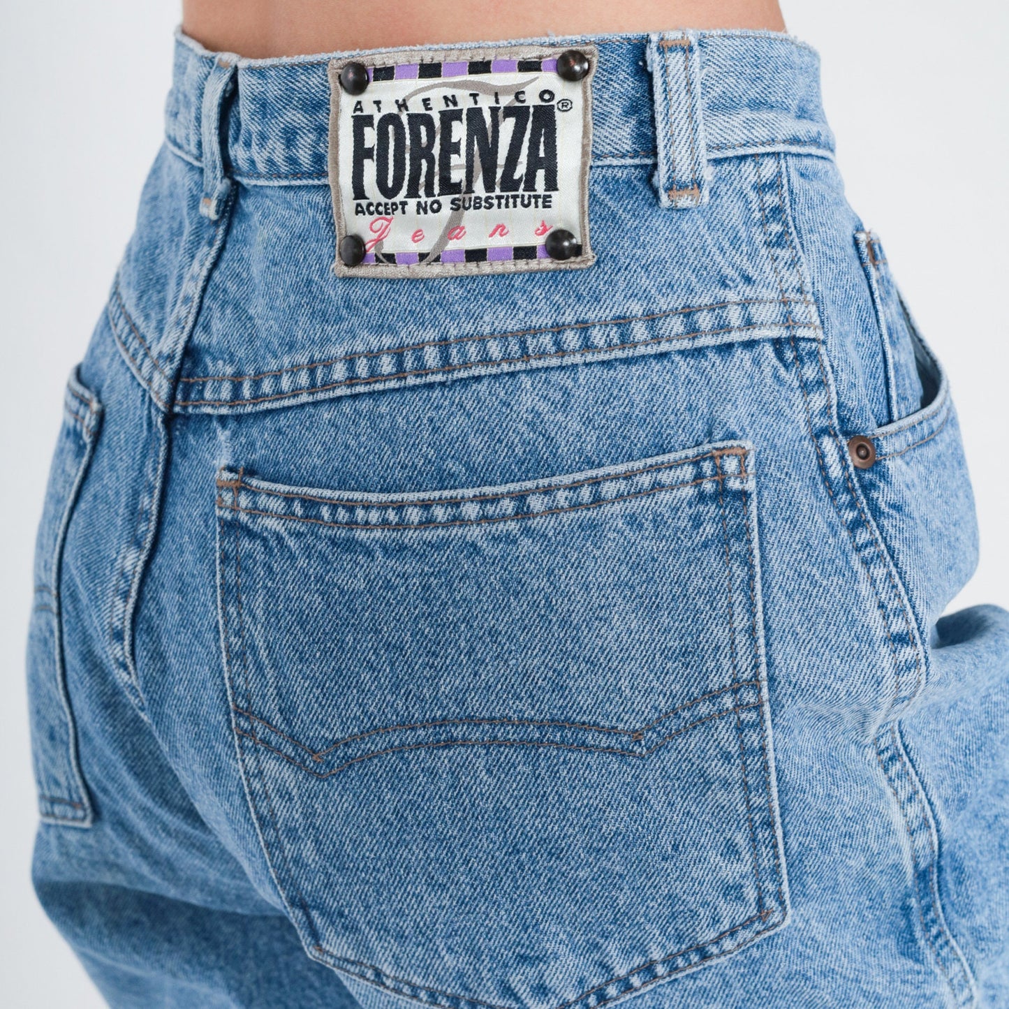 90s Forenza High Waisted Straight Leg Jeans Blue Denim Small