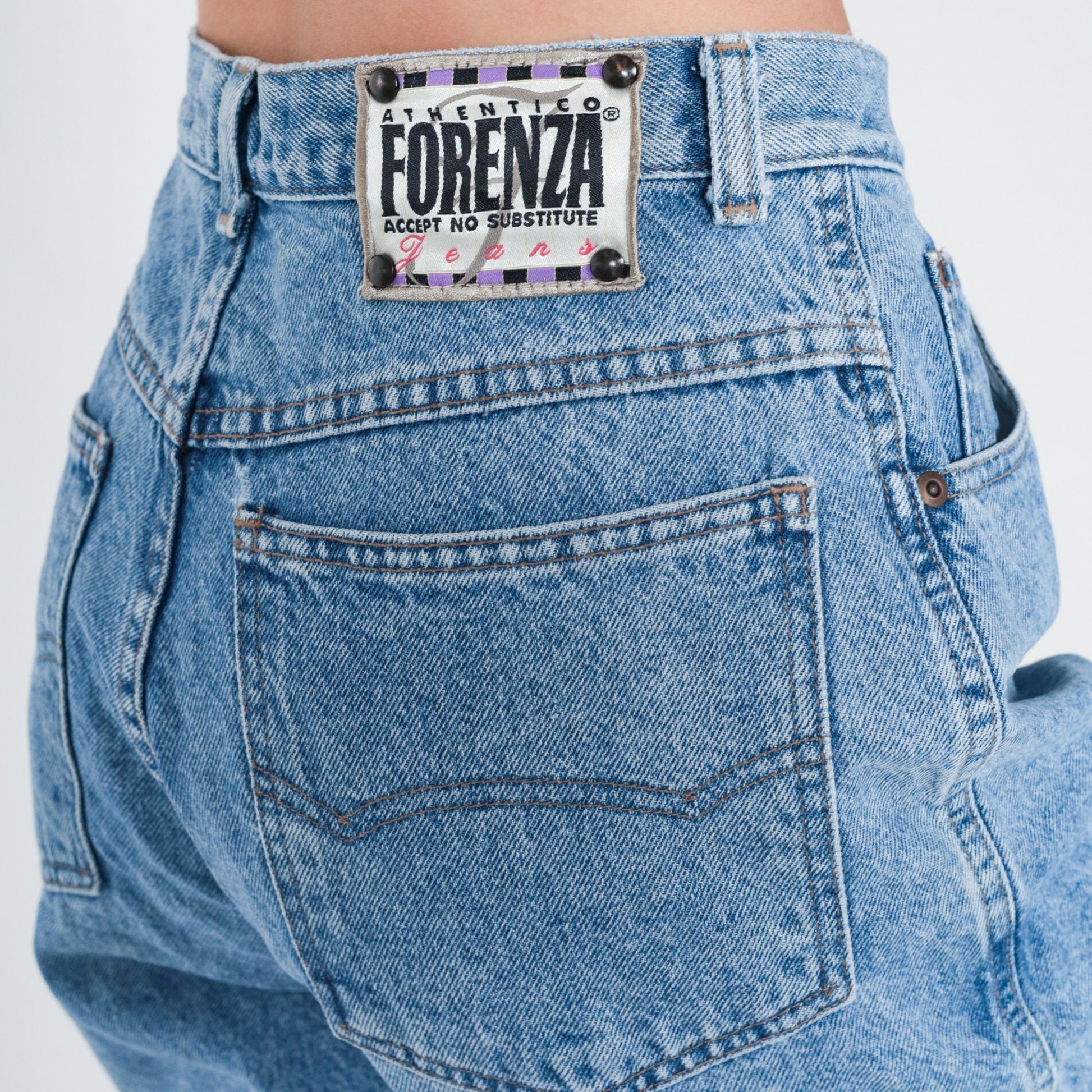 90s Forenza High Waisted Straight Leg Jeans Blue Denim Small