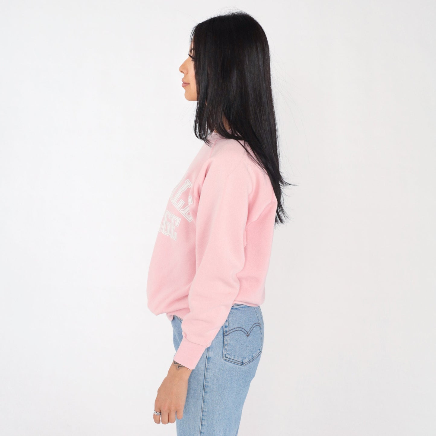 80s Foothill College Baby Pink Raglan Sweatshirt Los Altos Hills Medium