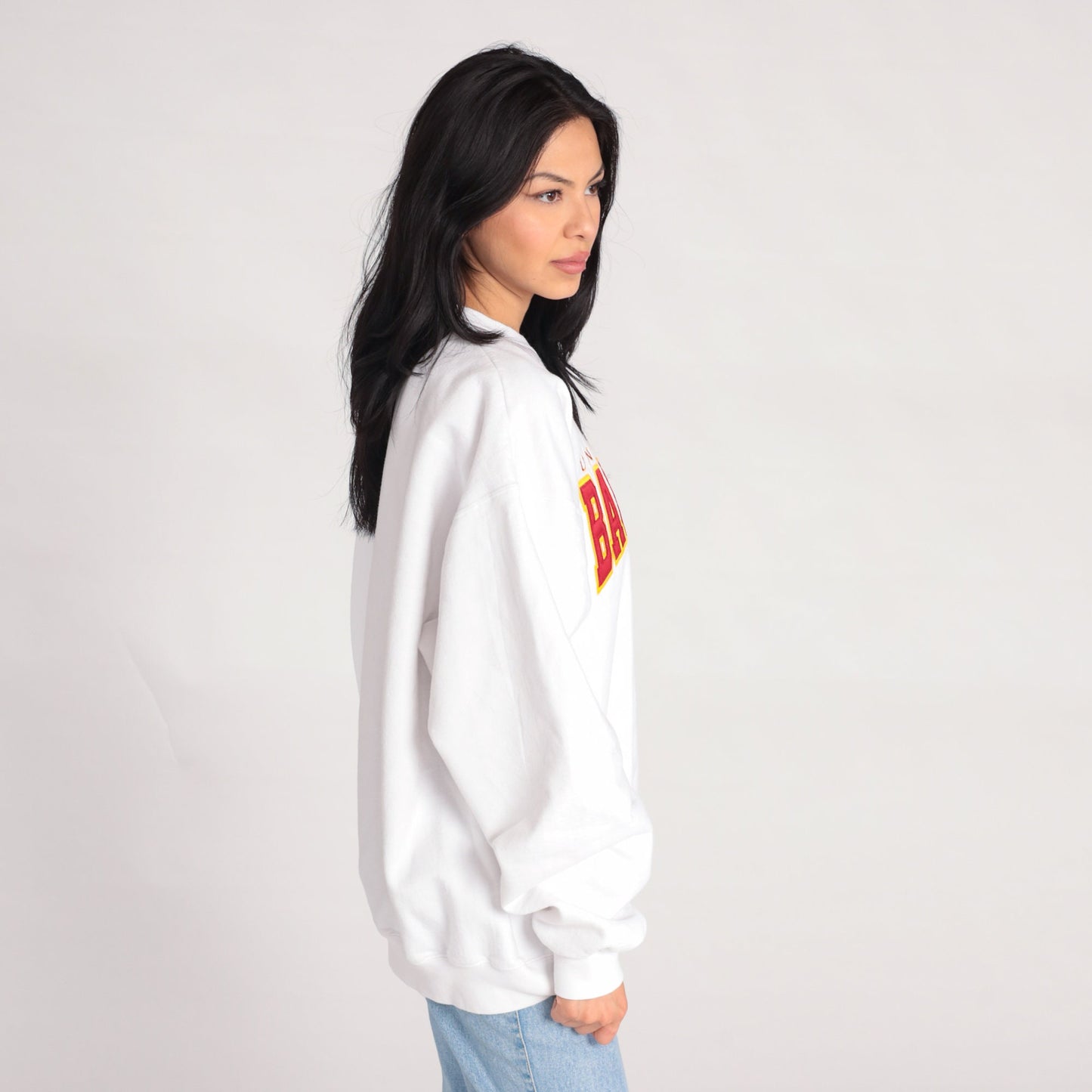 00s Champion University of Baltimore Sweatshirt White Graphic Crewneck Extra Large XXL