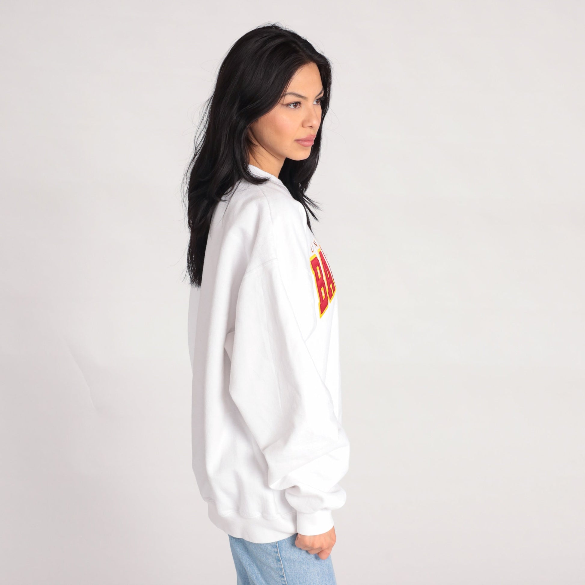 00s Champion University of Baltimore Sweatshirt White Graphic Crewneck Extra Large XXL