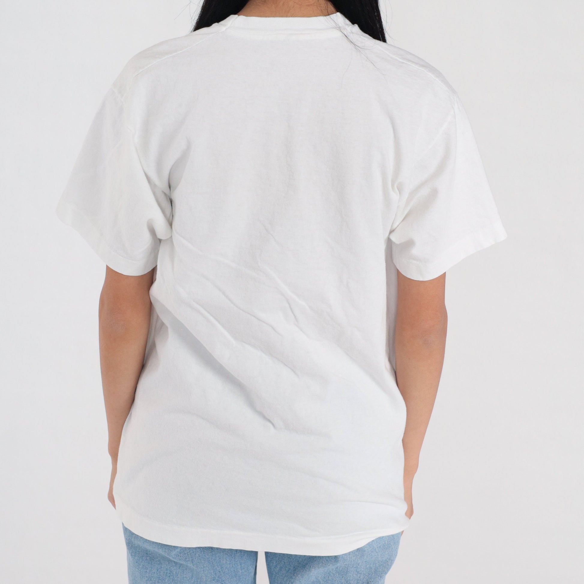 90s New Mexico Military Institute Graphic Tee White Single Stitch Medium M