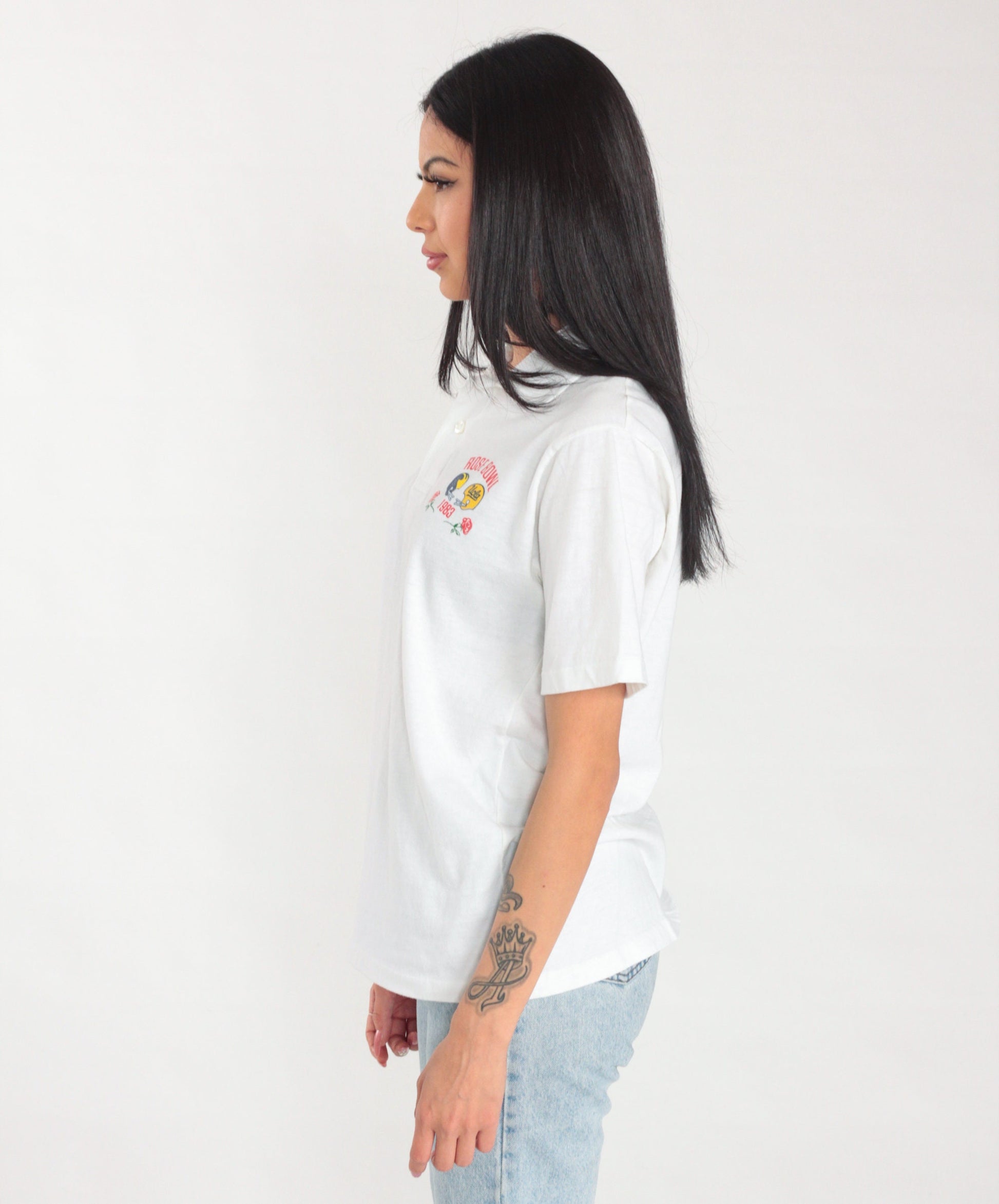 1984 Rose Bowl UCLA Bruins White Polo Shirt Medium