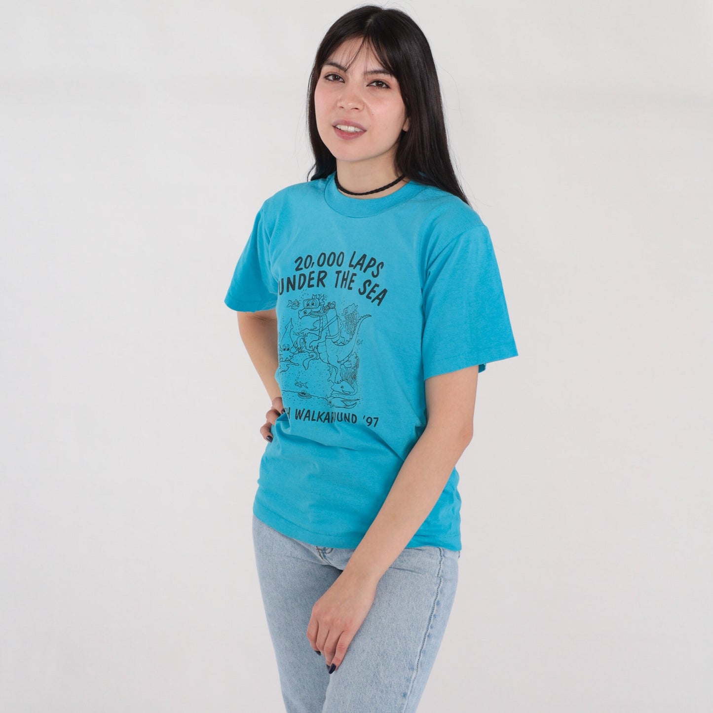 1997 Dilworth Elementary School Walkaround Graphic Tee Blue Dragon Small S