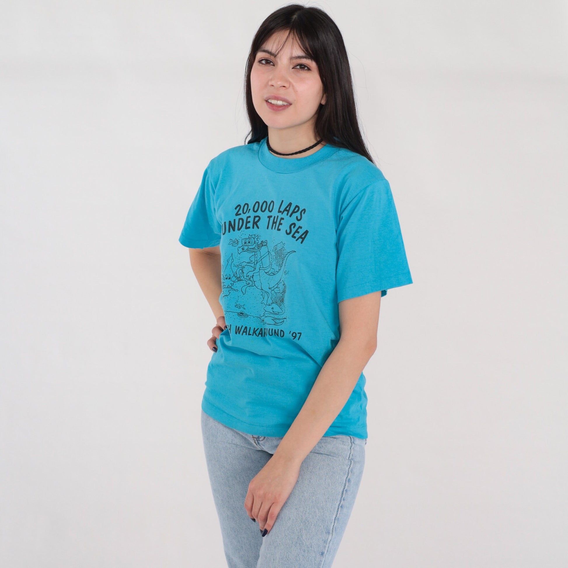 1997 Dilworth Elementary School Walkaround Graphic Tee Blue Dragon Small S
