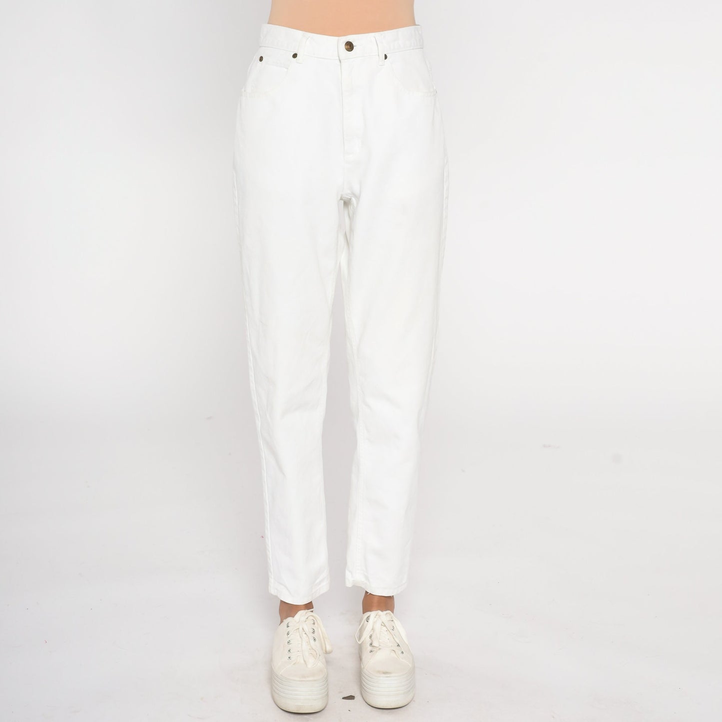90s Liz Claiborne White Tapered Mom Jeans High Rise Denim Small