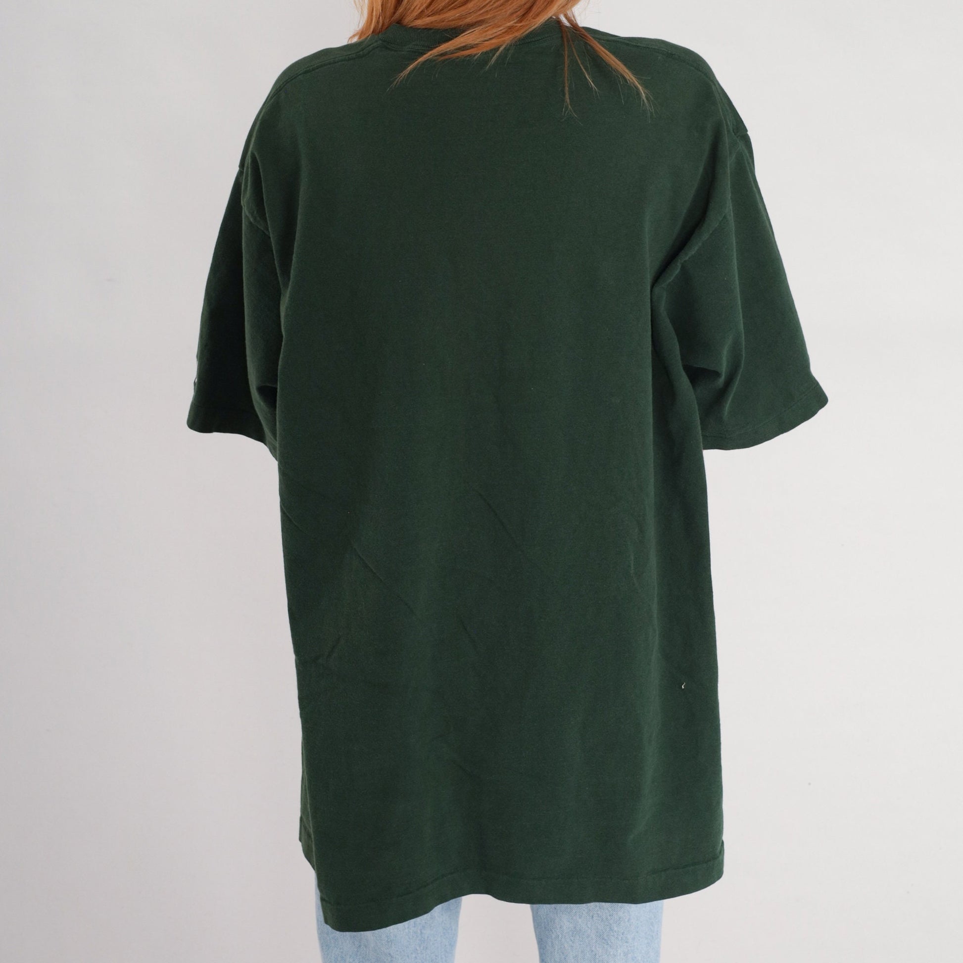 90s Oakland Athletics MLB Baseball T-Shirt Green Cotton XXL