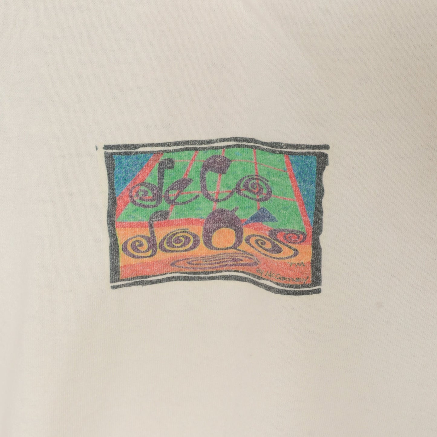 90s Mike McCarthy Dog Art Graphic T-Shirt Cotton Medium Large