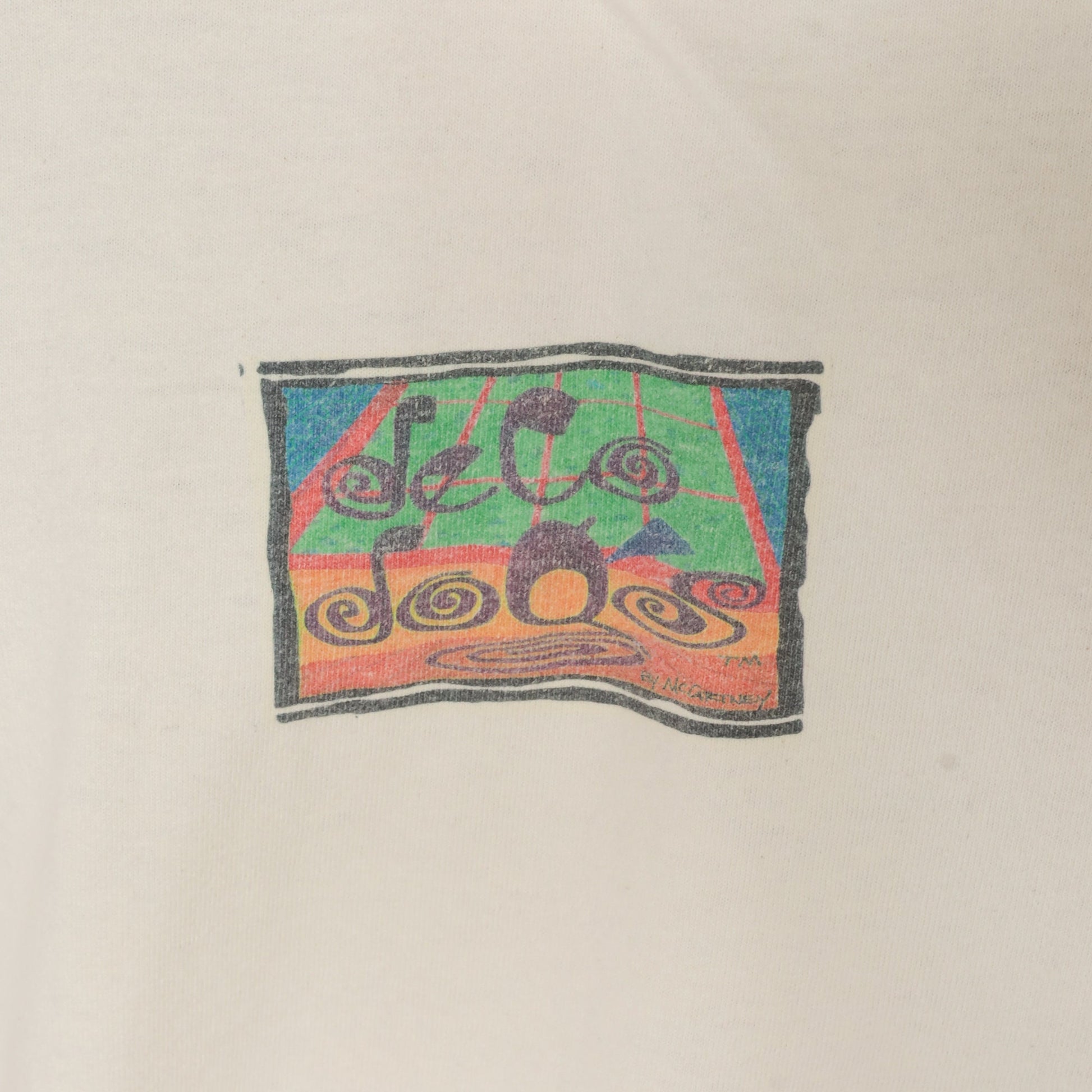 90s Mike McCarthy Dog Art Graphic T-Shirt Cotton Medium Large